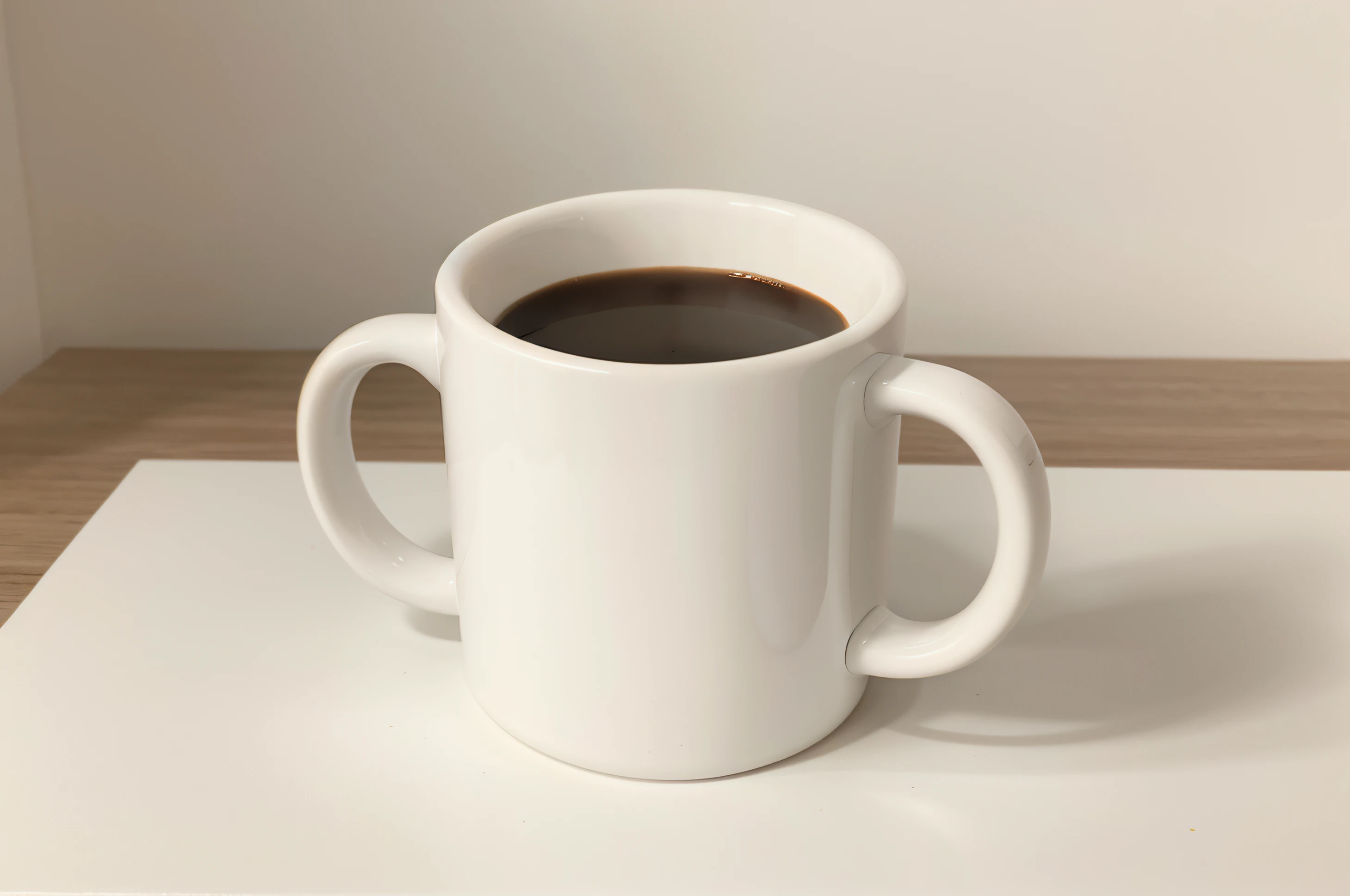 coffe mug white background photorealistic