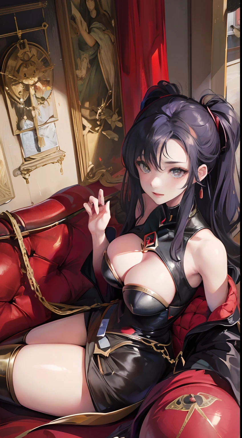 Antonio Rubino, Barry Kitson, Yoshitaka Amano, Surreal, mysterious, strange, fantastical, fantasy, Sci-fi, Japanese anime, Gate of the Merchant and the Alchemist, Steel Crimson Woman, perfect body, Antares voyage, Mona Lisa Over-drive, detailed masterpiece Detailed masterpiece tits ass
