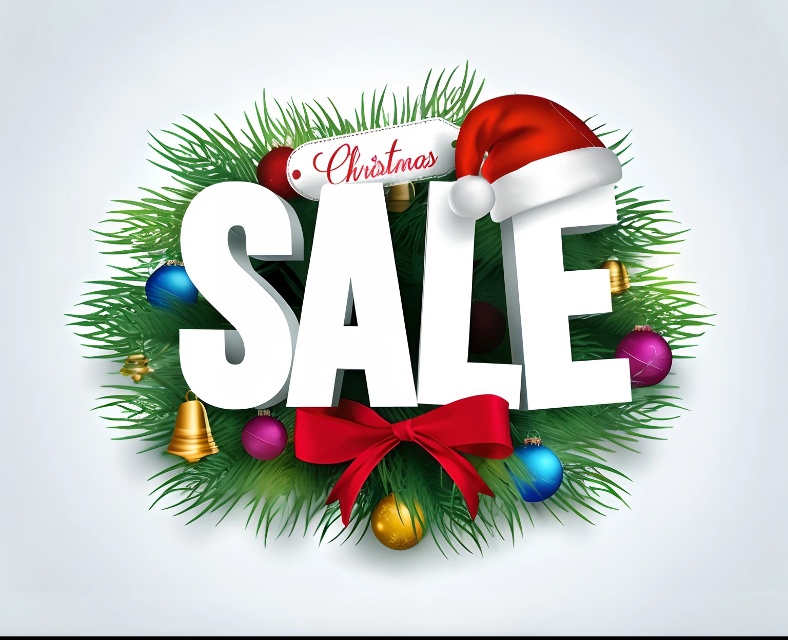 Christmas sale tag design