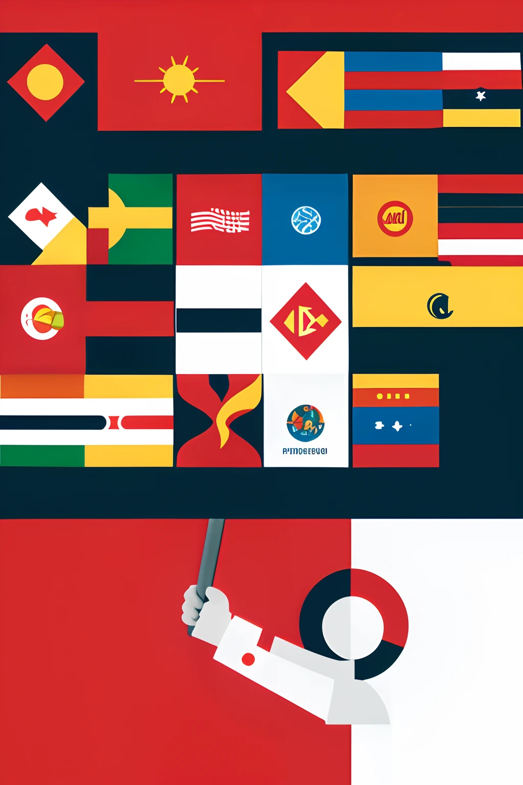 Simple,Animate,Company icon,flags,logo,solidcolor
