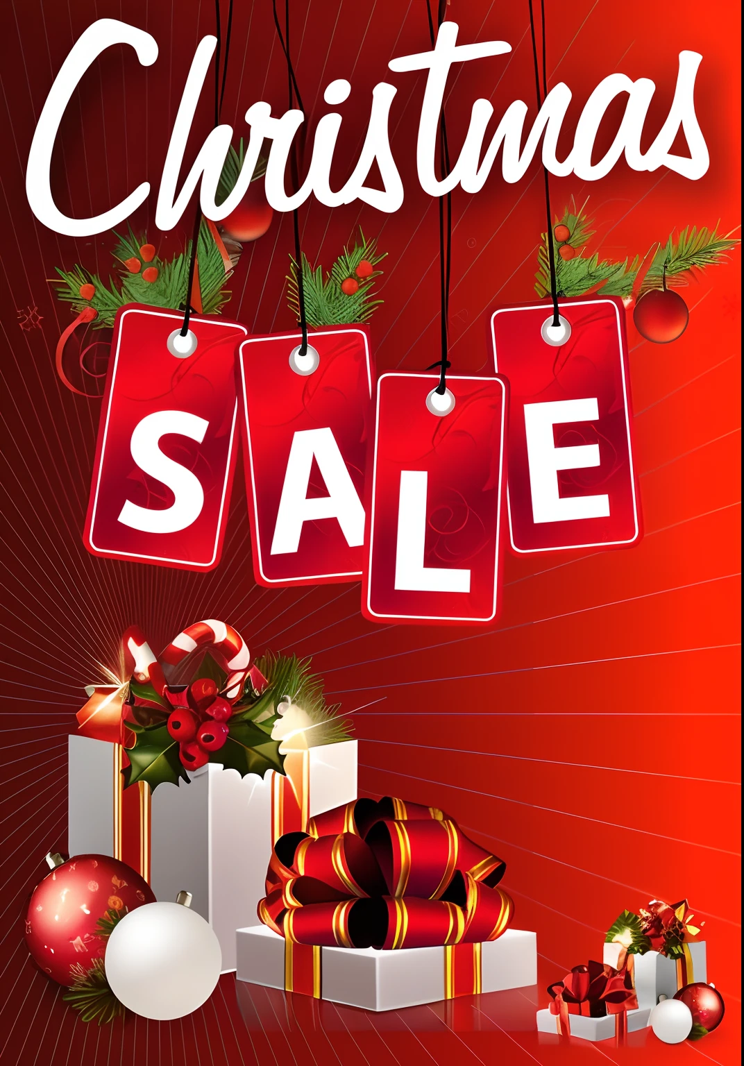 Christmas sale tag design