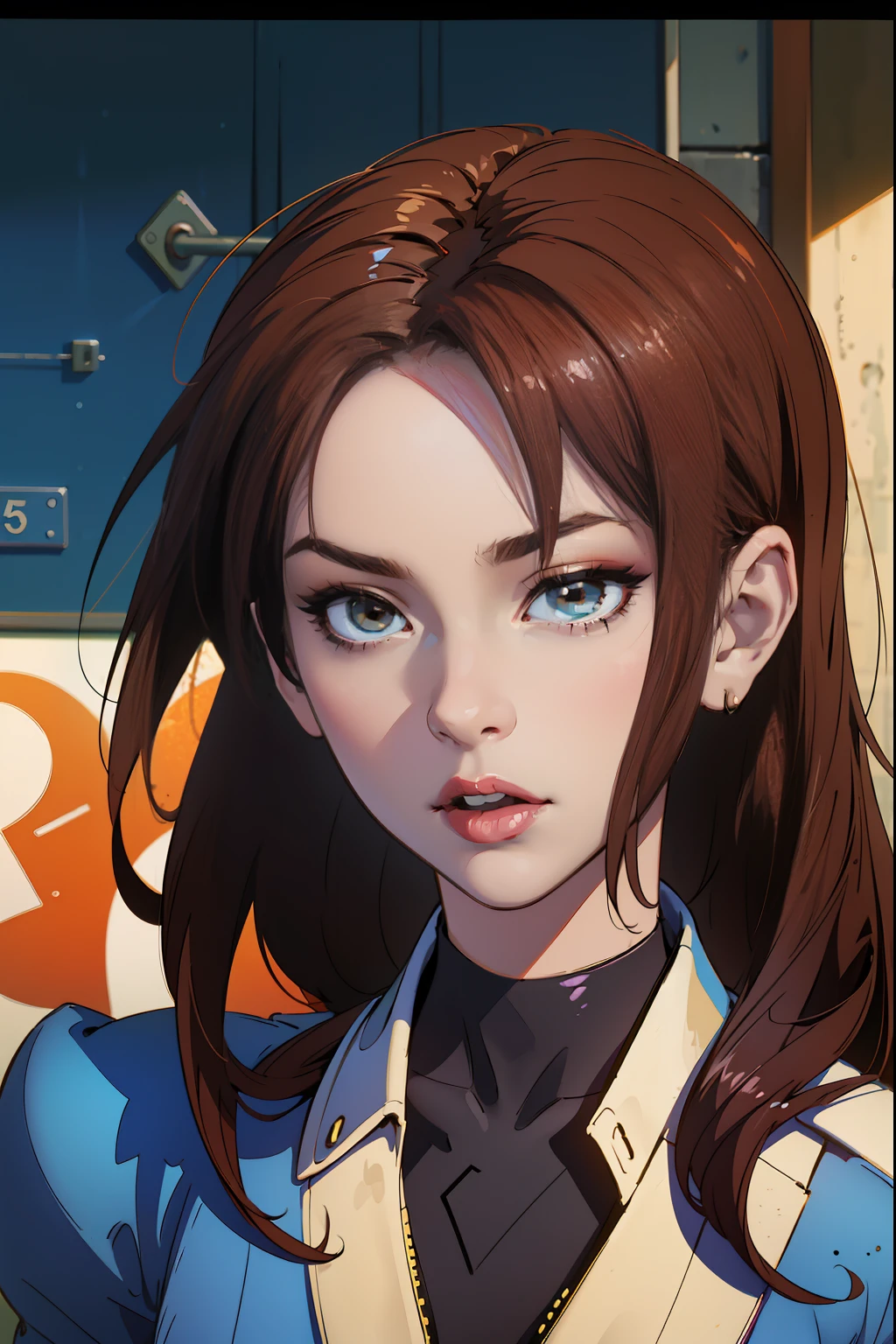(extremadamente detallado CG unidad 8k fondo de pantalla, obra-prima, mejor calidad, Ultra detallado), (better lighting, Mejor sombra, un extremadamente delicado y hermoso)Ashley Graham Hermosa Mujer, con el pelo largo ultra detallado ,Escenario + cubismo , Cara enmarcada, Digital Oil Painting Concept Art, illustration, Art by Makoto Shinkai Style, final art Alphonse Mucha , HDR, Pintura 4K ultra detallada
