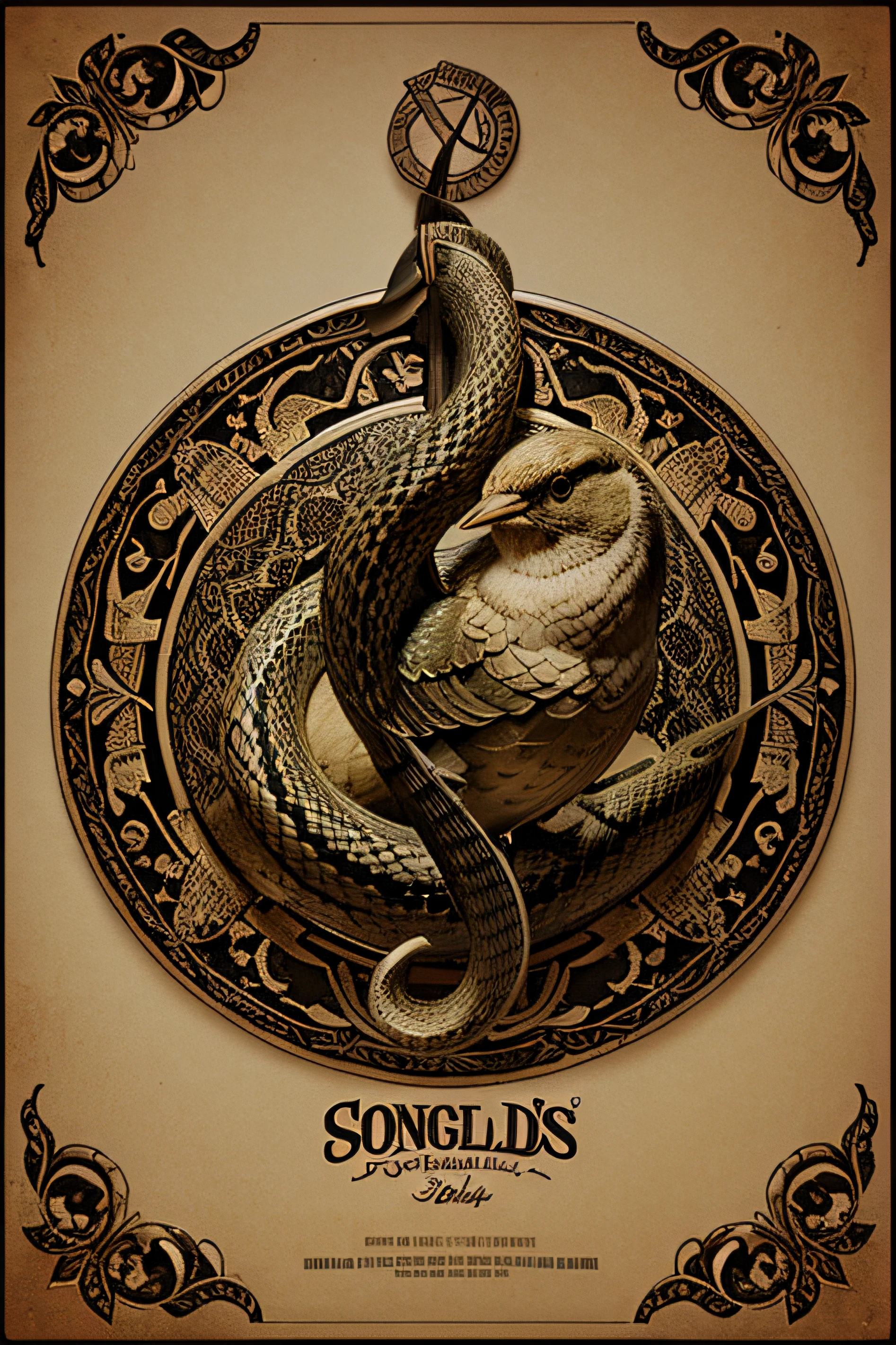 Letter N with snakes around it