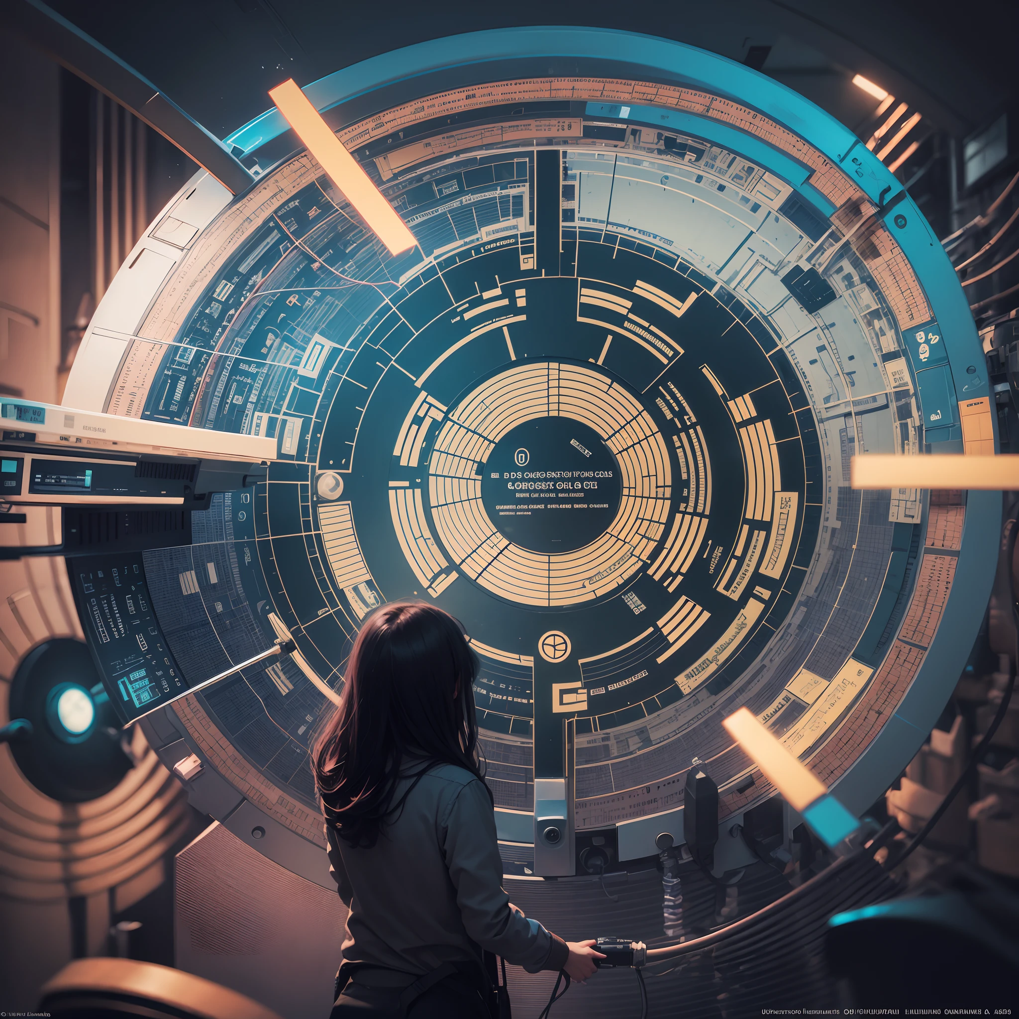 une image qui représente un voyage à travers le monde de l'IA et de l'argent. Des circuits électriques et des billets de banque tourbillonnent autour d'une silhouette humaine, symbolisant le potentiel de profit de l'IA. L'arrière-plan doit être futuriste, avec des éléments technologiques avancés. L'image doit incarner la fusion de la technologie et des opportunités financières. --auto --s2