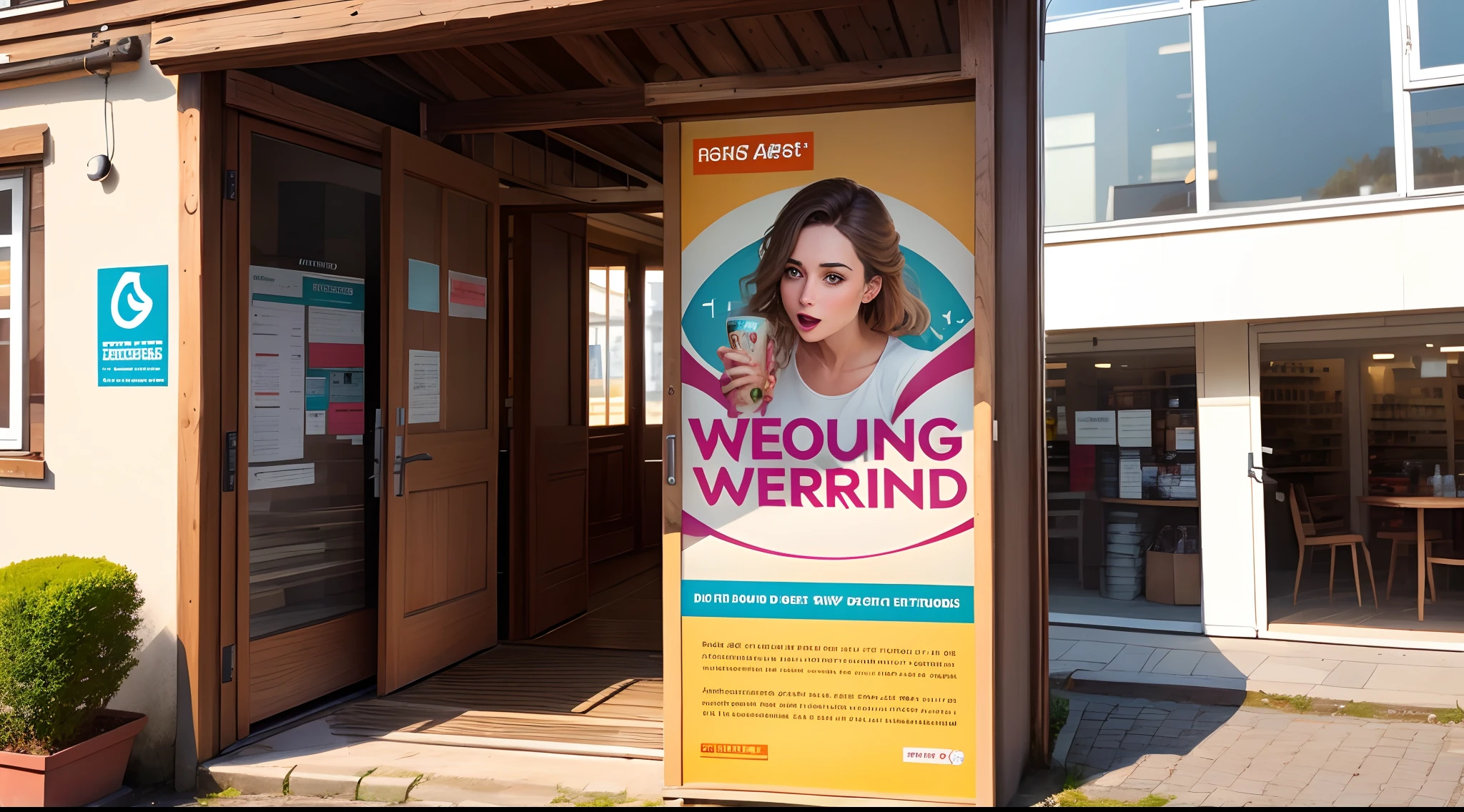 Erstelle eine Werbung die verwirrend und ansprechend ist