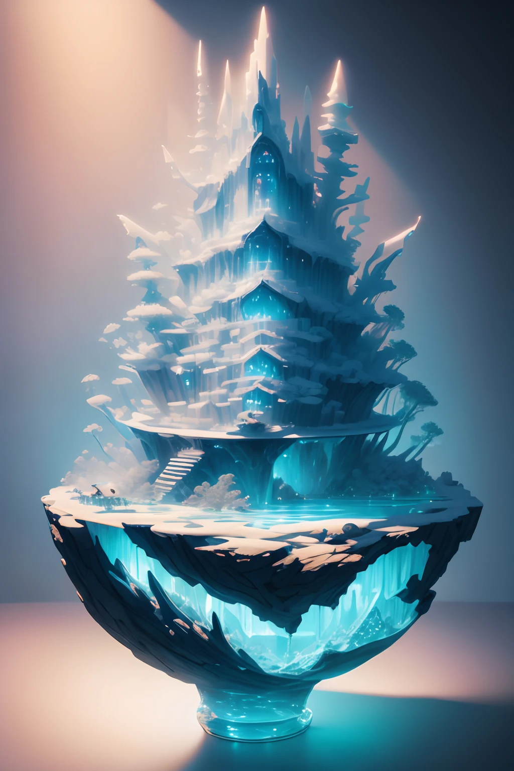 Microlandscape，Rime landscape，Rime，fantastical scenes
