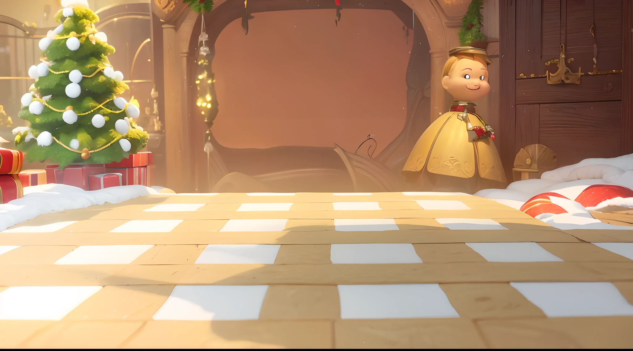 (Masterpiece), (Best quality: 1.1), (Super detail), detail, Cosy,Christmas room,by Pixar