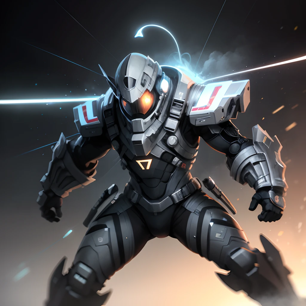 Futuristic style, Illuminati Ascendant combat suit, electromagnetic cannon, full-body drawing, white background --auto --s2