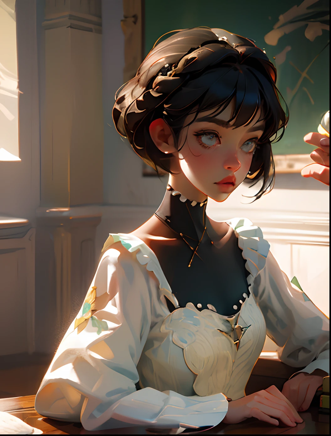 Lori illustratio cute little short-hair Maids
