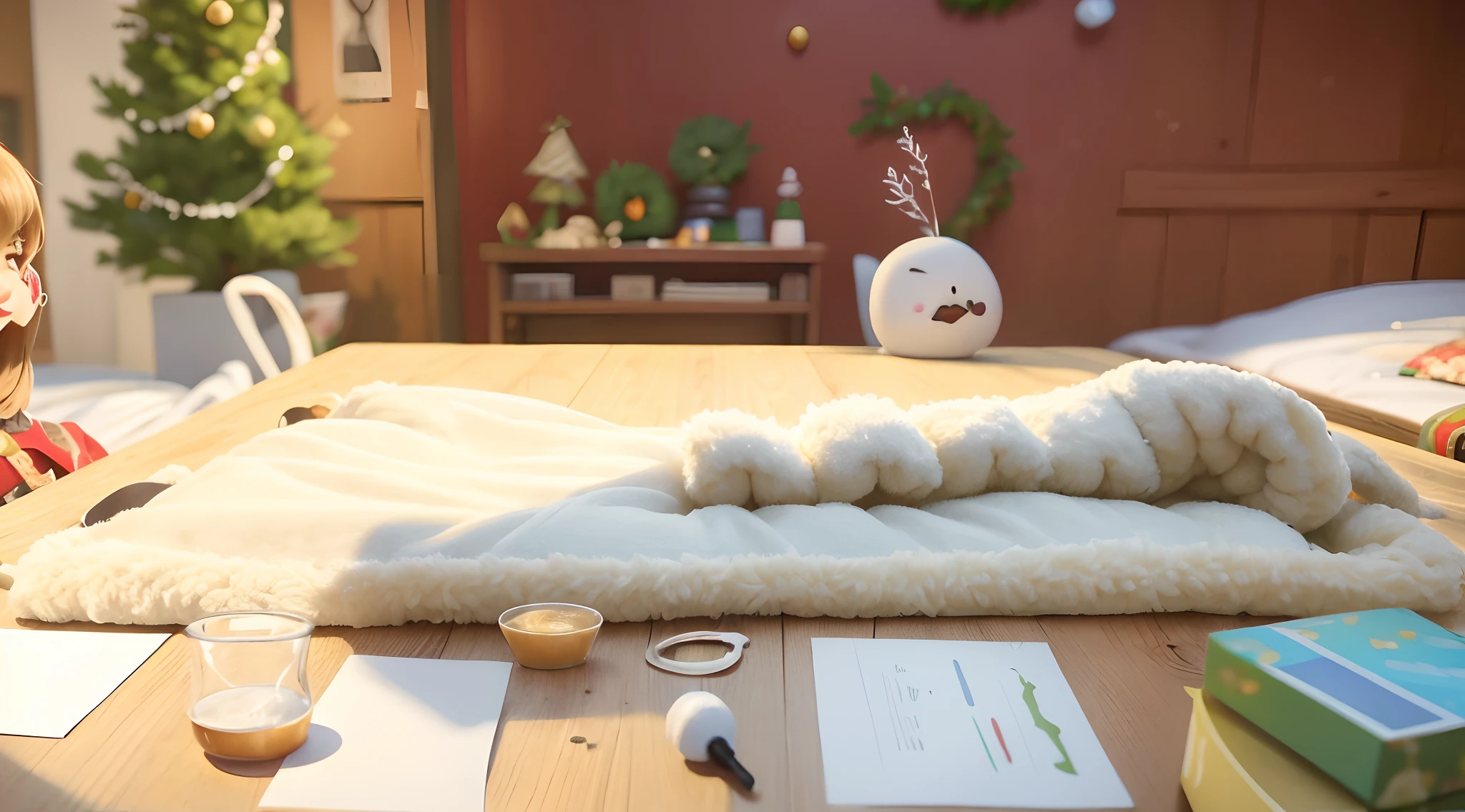 (Masterpiece), (Best quality: 1.1), (Super detail), detail, Cosy,Christmas room,by Pixar