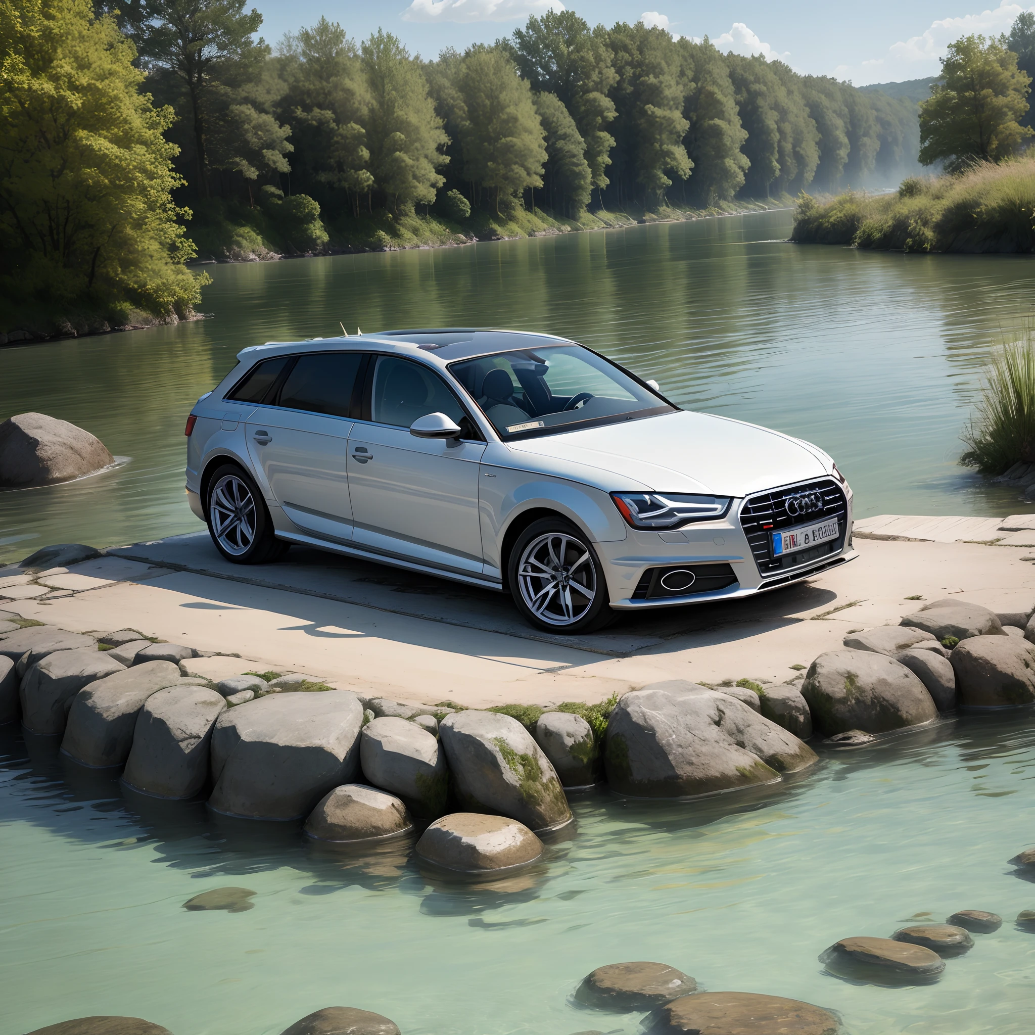 Audi mit wasser