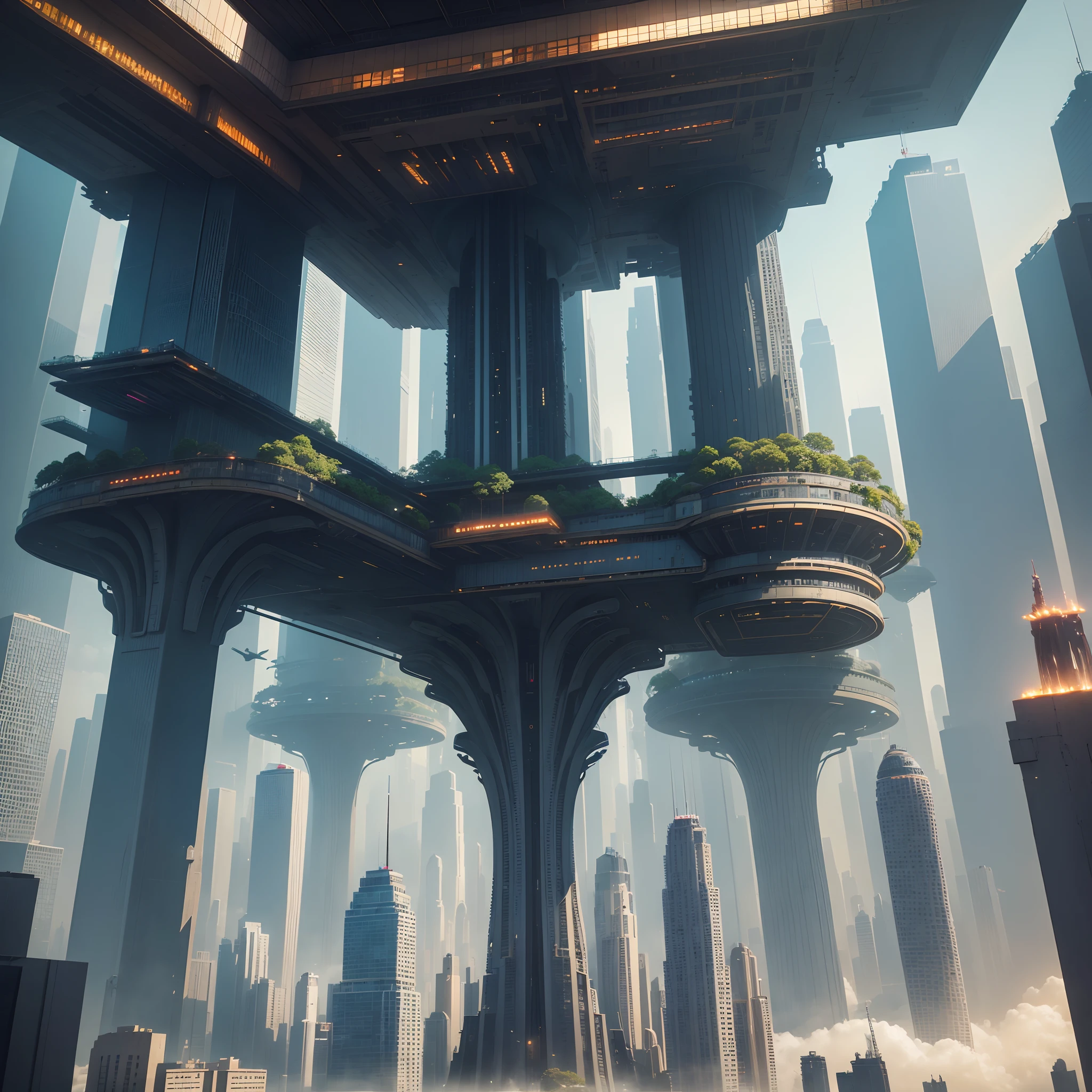 (best quality, 4k, 8k, highres, masterpiece:1.2), ultra-detailed, (realistic, photorealistic, photo-realistic:1.37), towering skyscrapers, futuristic skyline, colossal buildings, cyberpunk, megacity, futuristic world, breathtaking height, buildings that surpass human imagination, mountain, ultra-high resolution, vibrant colors, dynamic lighting, futuristic architectural marvels, surreal atmosphere, multiple levels of elevated walkways, flying vehicles, bustling metropolis, dazzling city lights, advanced technology, seamless integration between nature and urban elements, awe-inspiring scale, impressive sense of depth and perspective, futuristic transportation systems, advanced infrastructure, cutting-edge design, grandeur and elegance, harmonious blend of natural and synthetic elements, overwhelming sense of progress and innovation