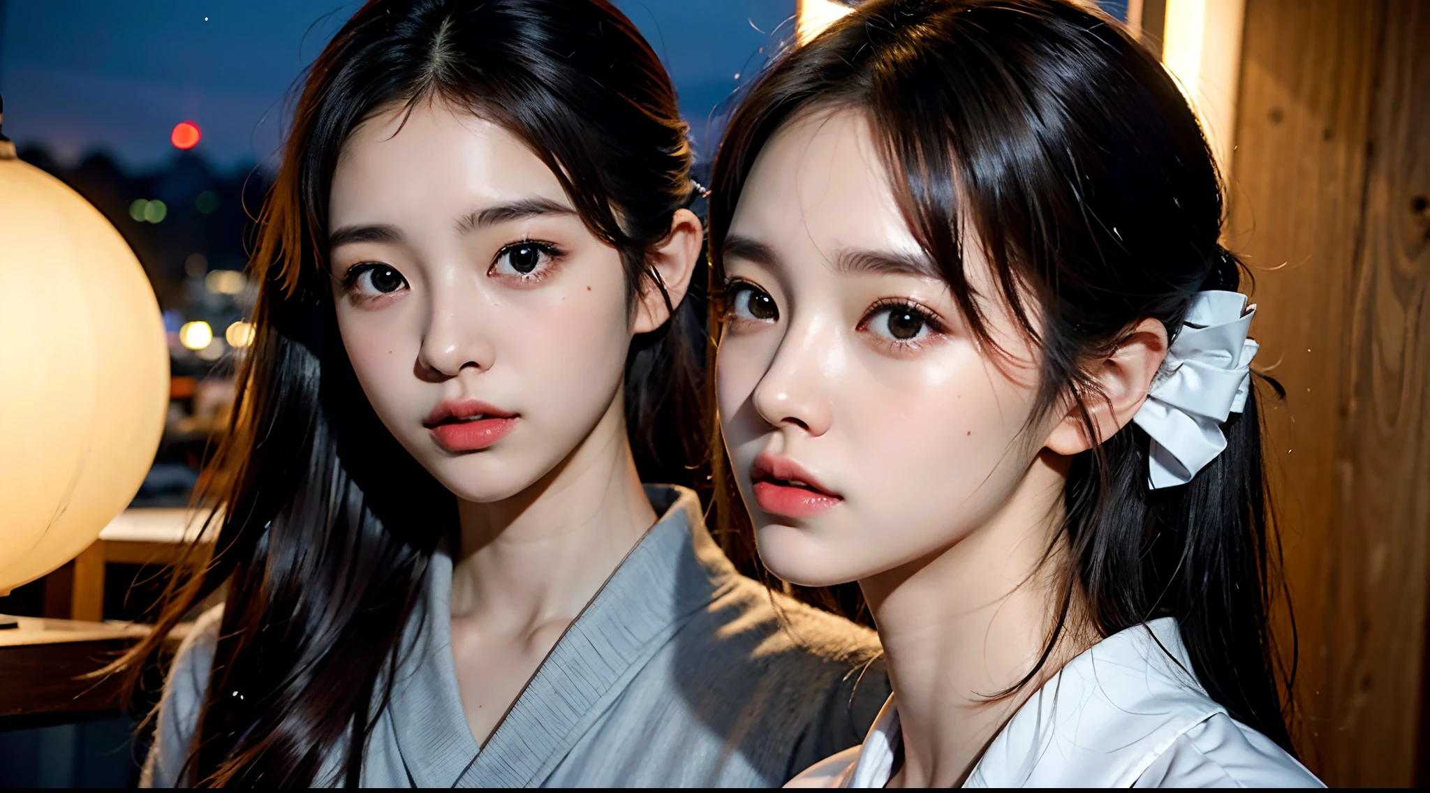 ((Japan Girl,1.4))About 20 years old,slenderbody,Slim Beauty,((Kyudo)),((Archery Women)),Hakamahaori,Detailed eyes,cabelos preto e longos,poneyTail,Real image quality,An ultra-high picture quality,8K,masutepiece,Raw photo,Live action,profetional lighting,((Night background)),Absurd beauty,Beautiful face