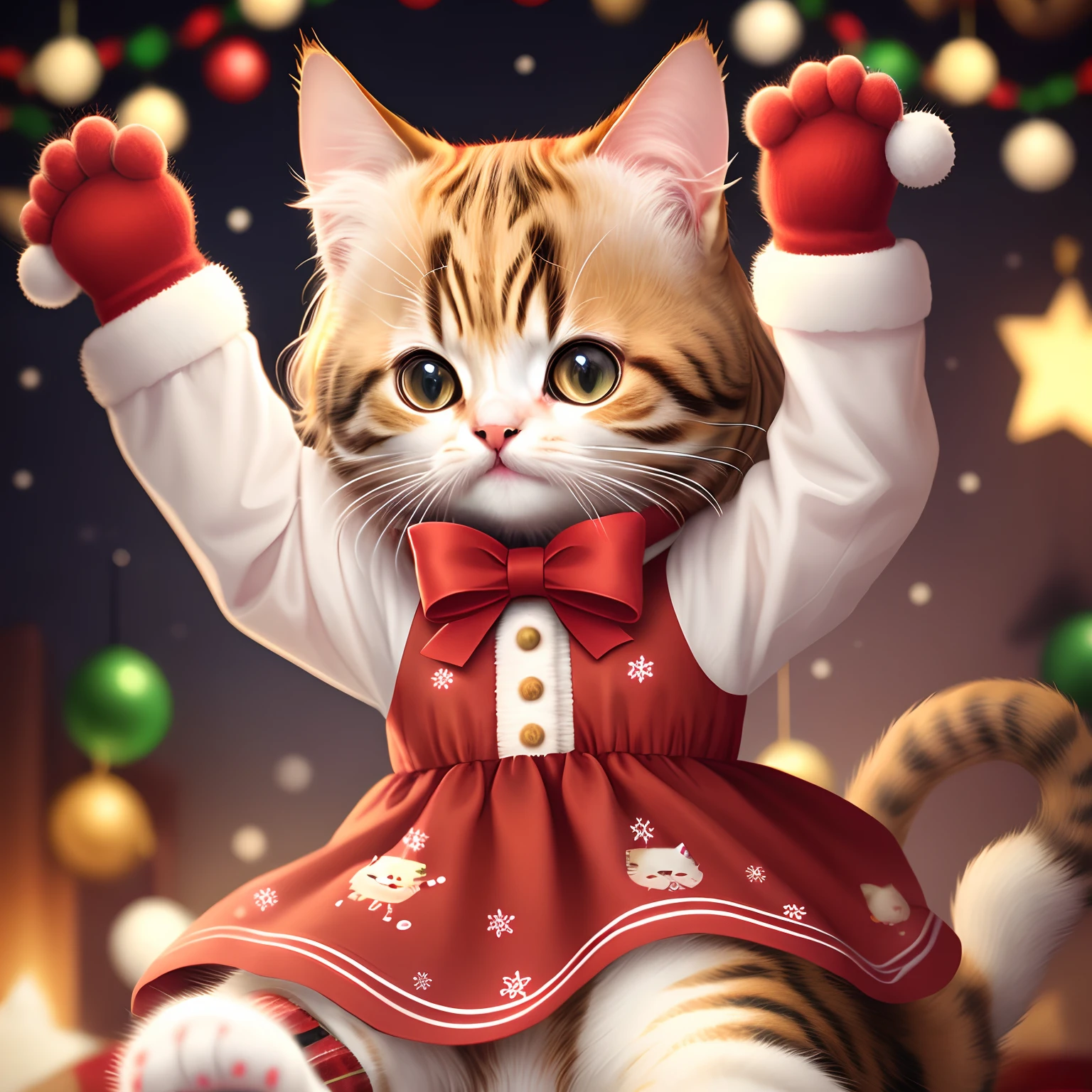 Festive cute cat