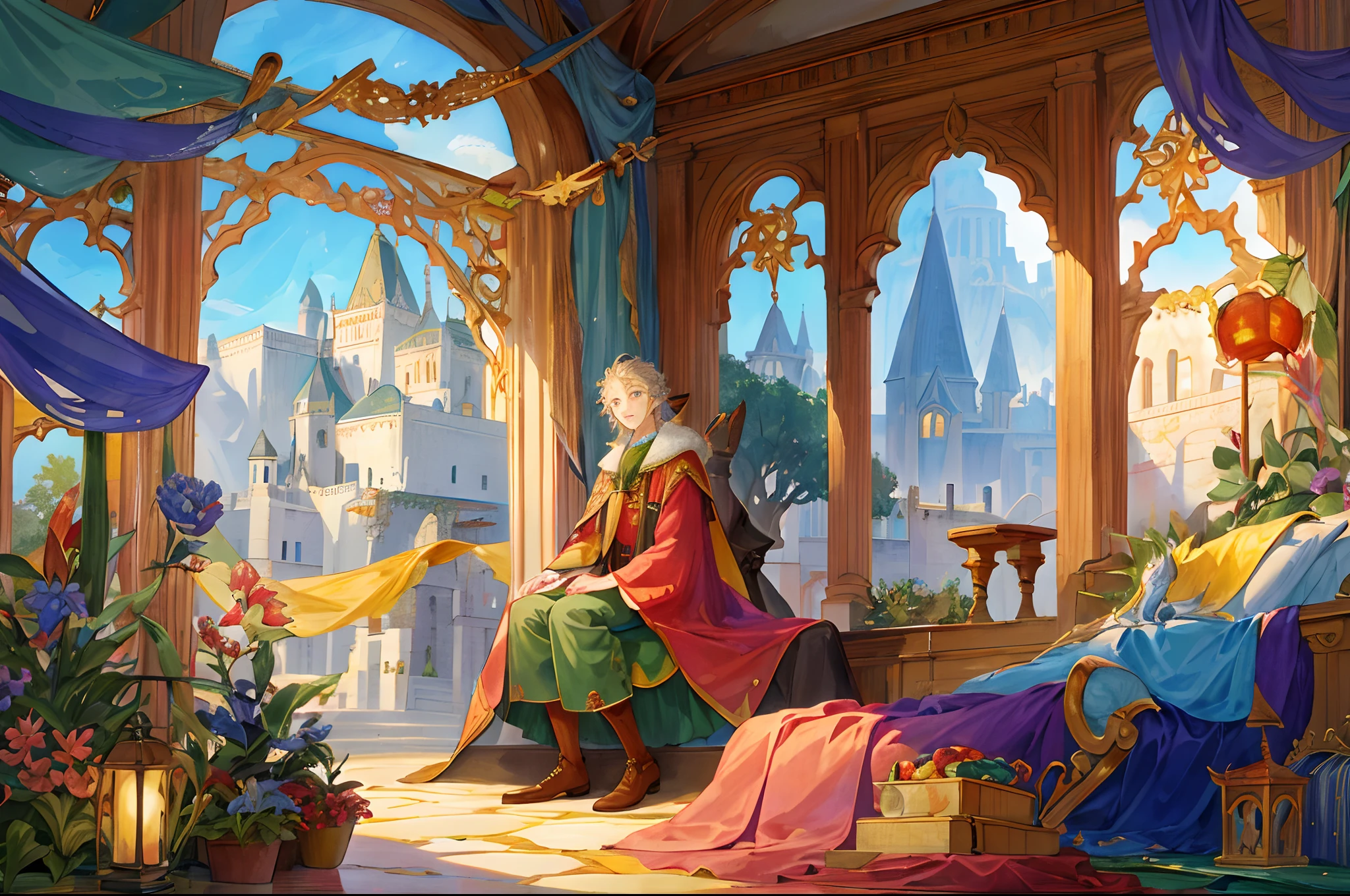 Illustration for the fairy tale of Tsar Saltan.