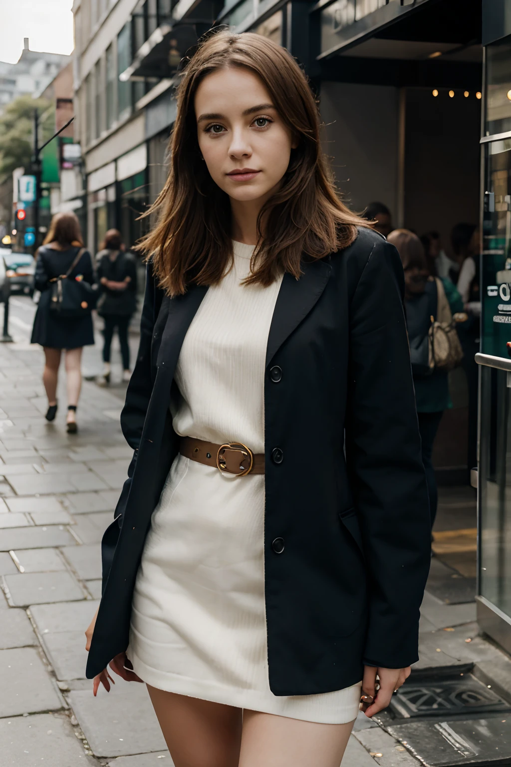 Street style photo of an Irish woman, taken in sony at 7RIII, sunlight, Irish_Aoife