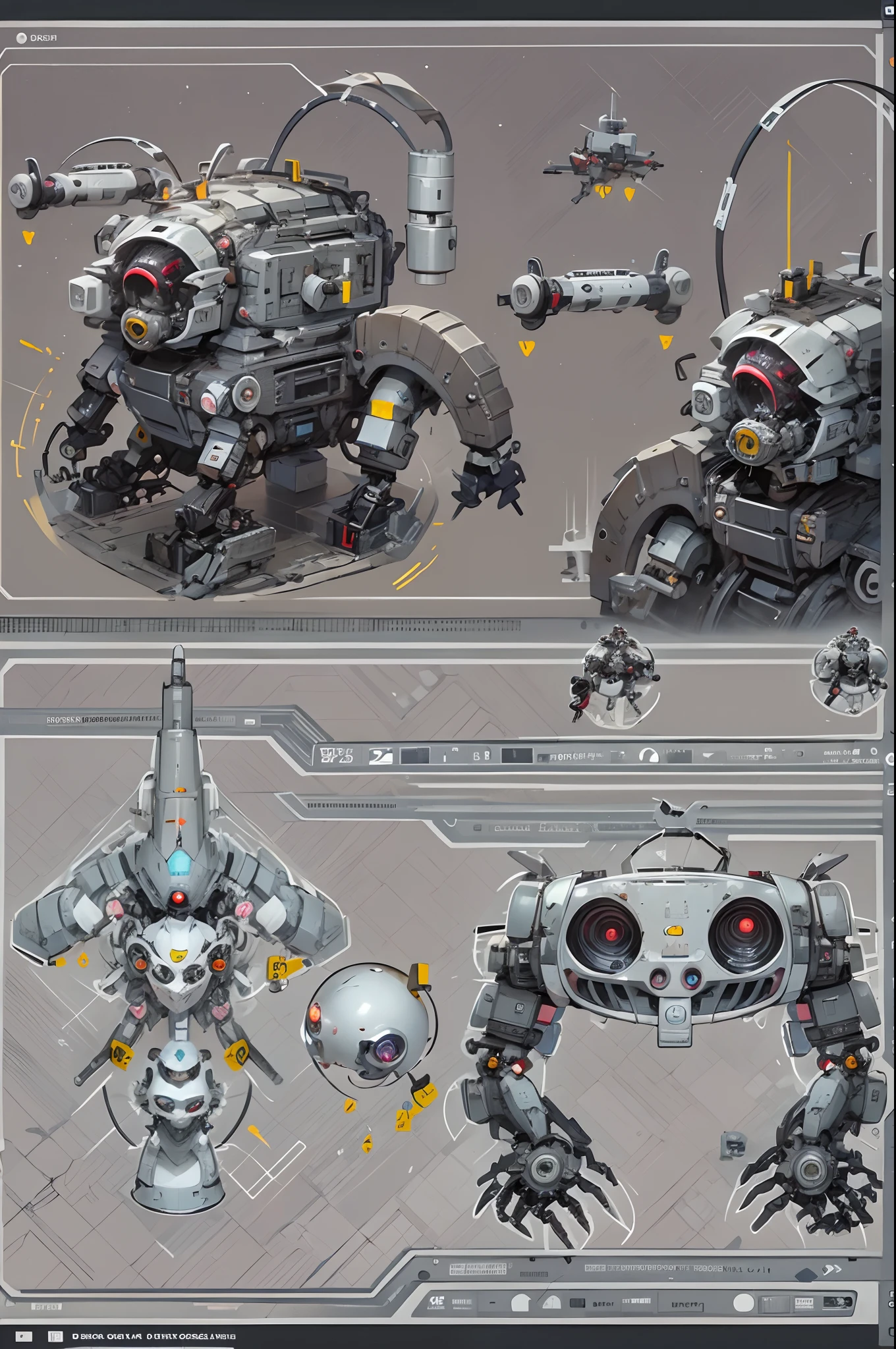 A fantz monster design, Cute robot in the middle of space [style-rustmagic]，female robot，Half-human, Cyborgs，Work on the space station，