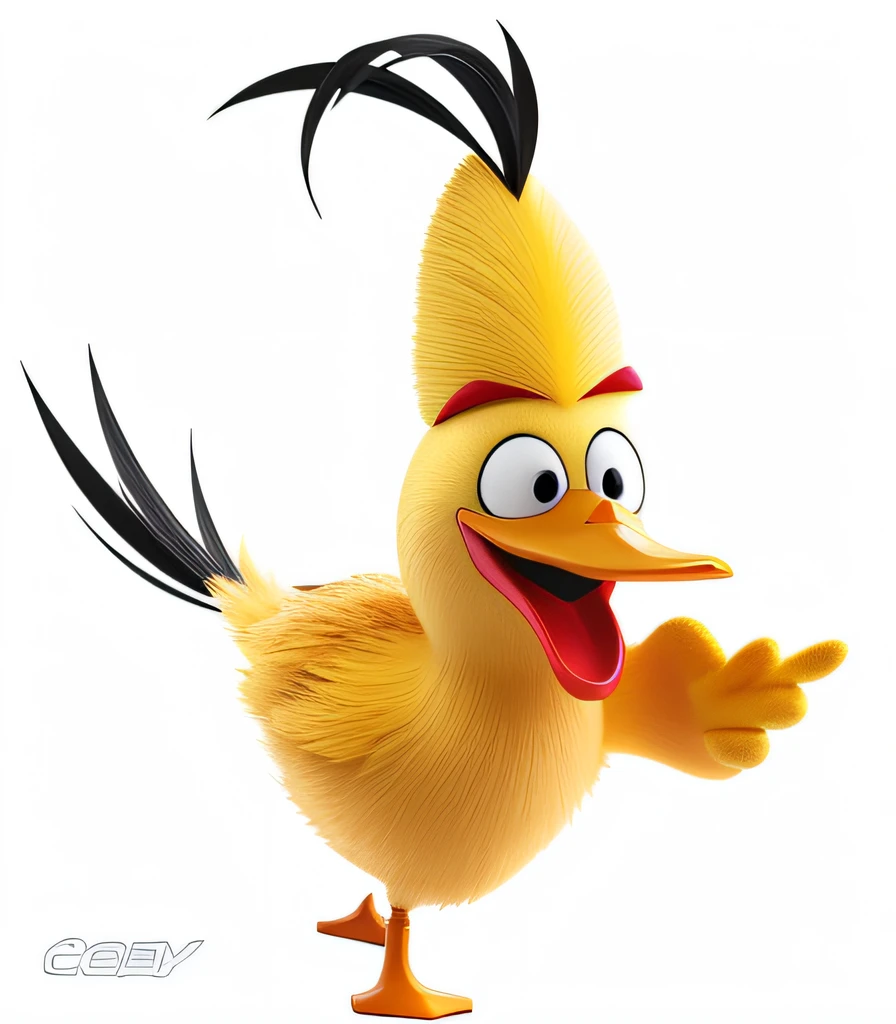 Close-up of a yellow duck with a long beak, cocky, cocky expression, cocky smirk, an angry, angry 8 k, Very angry, an extremely angry, Yellow beak, official render, he was angry, angry look, Anthropomorphic ducks, angry looking, Sentient ducks, angry and pointing, with a yellow beak, Angry