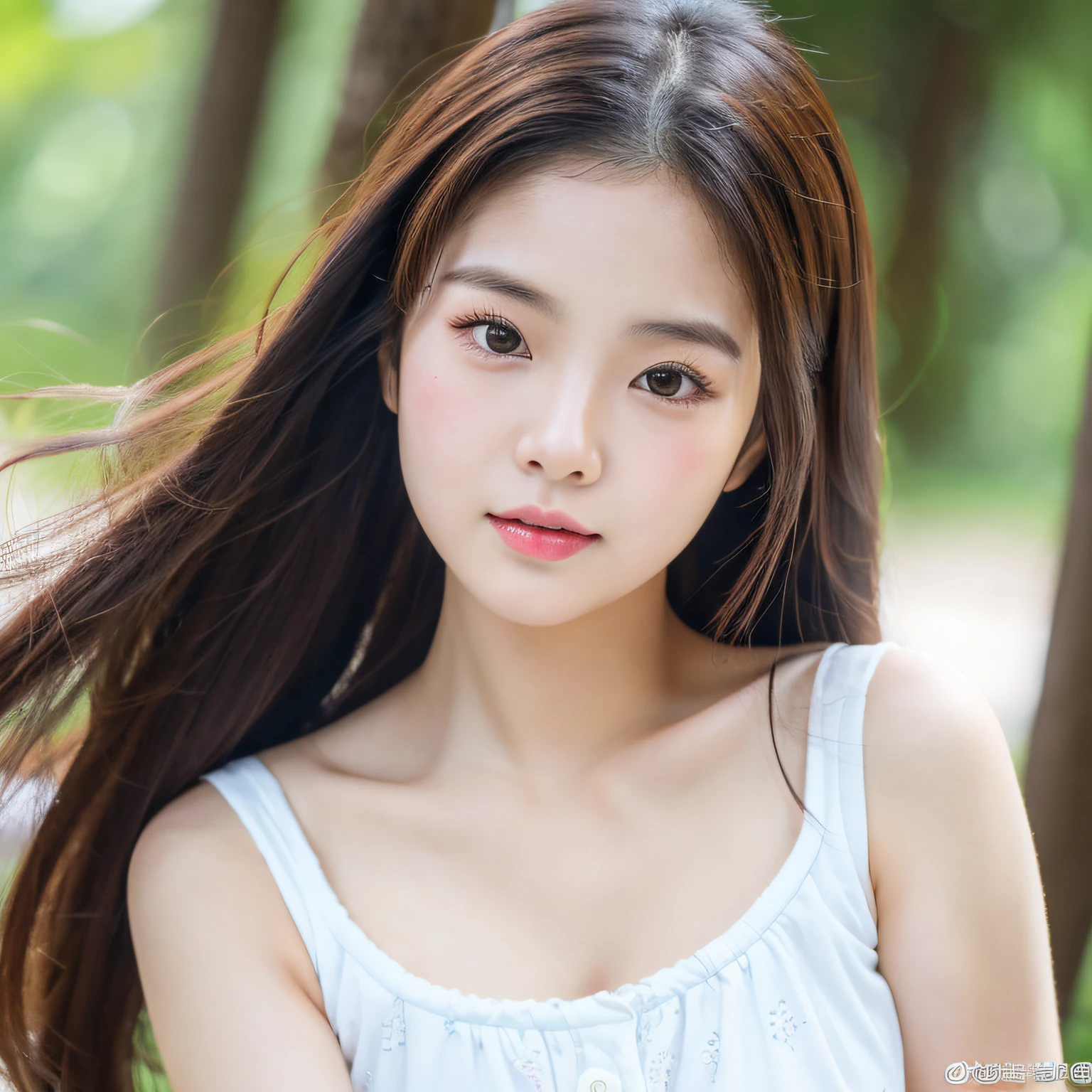 there is a woman with long hair posing for a picture, bbwchan, korean girl, with round face, sexy face, young cute wan asian face, south east asian with round face, 1 8 yo, sexy look at the camera, asian face, an asian woman, dang my linh, with long hair, milky white skin, a young asian woman