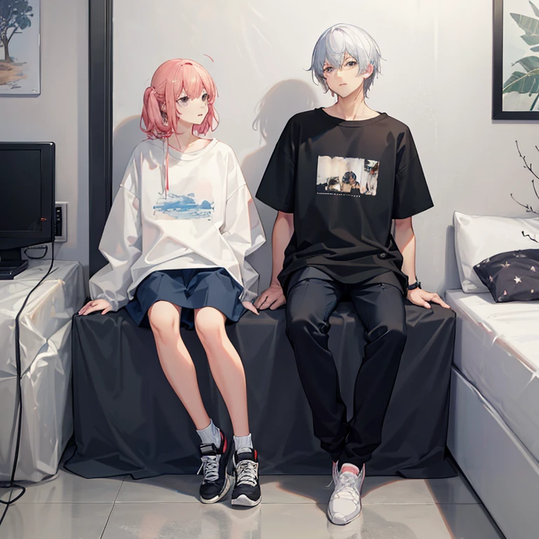 32age,male people,Worn-out sneakers,Pure white room,erect through