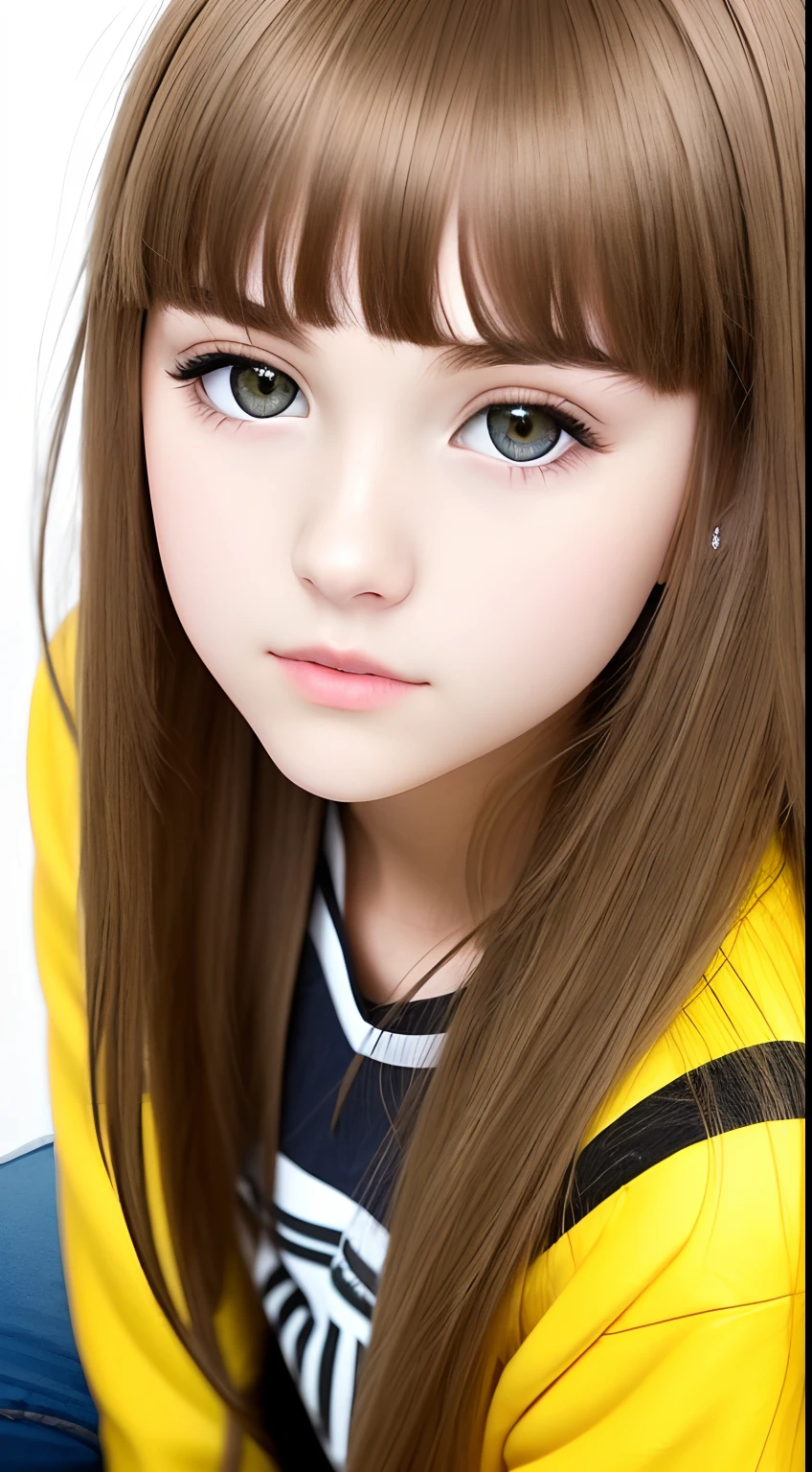 whaite hair,Yellow pupils,feater,s girl