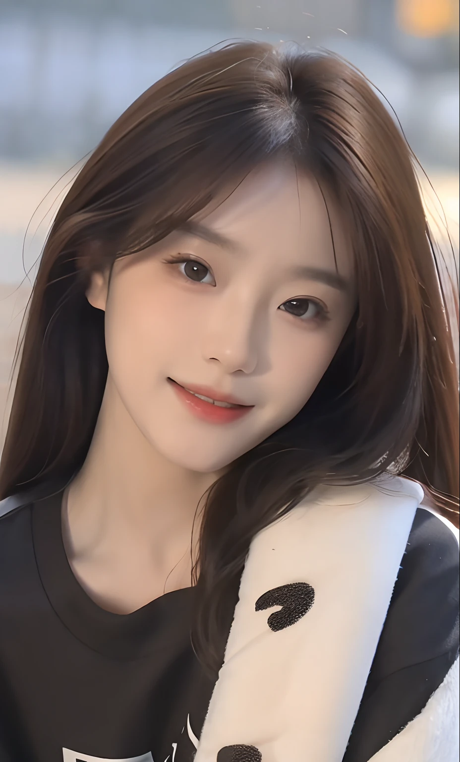 ((top-quality、8K、​masterpiece：1.3))、foco nítido：1.2、Beautiful Women in Perfect Style：1.4、Slender Abs：1.2、((dark brown hair、Colossal tits：1.2))、(natural soft light、Gymnasium:1.1)、Highly detailed facial and skin texture、A detailed eye、二重まぶた、Volleyball player、A smile、