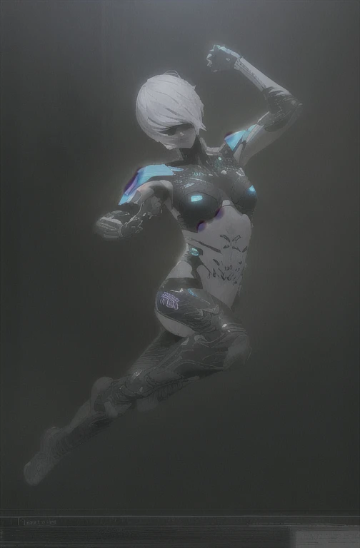 ((The best quality)), ((Masterpiece)), (Very detailed:1.3), ..............3D, beautiful (Cyberpunk:1.3) hacker woman, short hairstyle,short hair, Return to viewer, Thick hair, Operating computer terminal, head mounted display, computer server, LCD screen, fiber optic cable, Company logo, HDR (High Dymanic Range), ray tracing, NVIDIA RTX, super resolution, Unreal 5, Subsoil Scatter, PBR texture, Post-processing, Anisotropic filtering, depth of field, maximum sharpness and sharpness, Multilayer textures, Albedo y Highlight Maps, Surface shading, Accurate simulation of light-material interactions, perfect proportions, octane rendering, duotone lighting, Low ISO, white balance, rule of thirds, wide opening, 8K RAW, efficient sub-pixels, sub-pixel convolution, glow particles, dynamic pose
