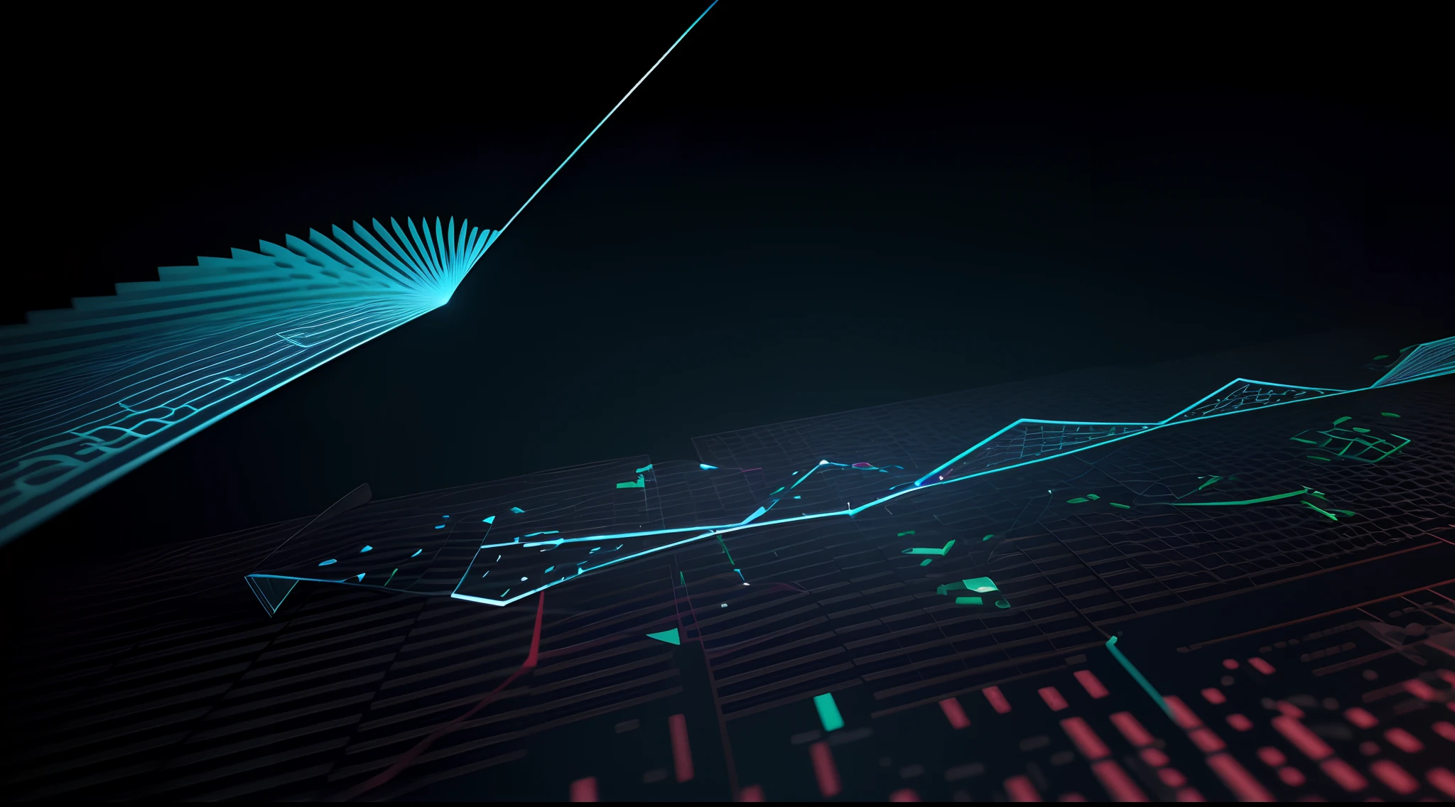 Engaging 3D visualization featuring stunning graphs、glinting