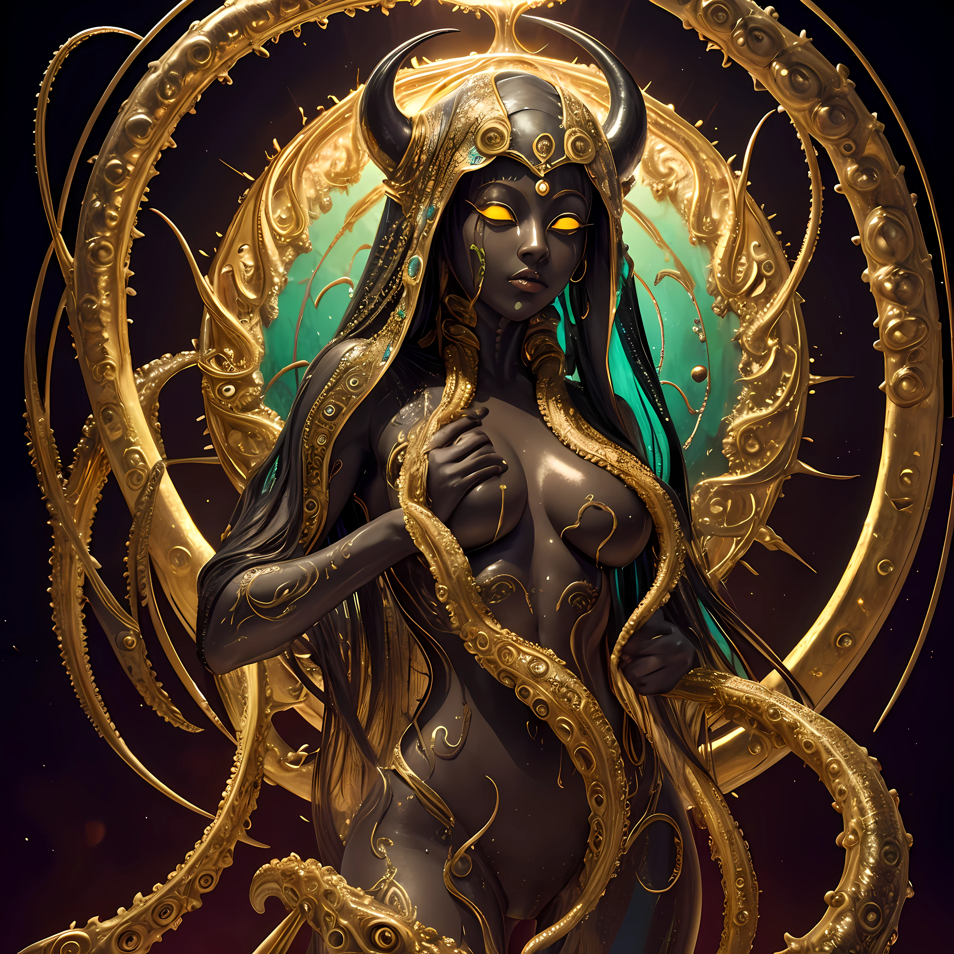{NEO GOD}{an alien}{Chemicals}{Deities}{vhorrified}{Deities々Right}{Beautiful shape}{an oil painting}{hight resolution}{devastated}{Buddha}{Rainbow flesh}{Ultimate form}{Another dimension}{kosmos}{mistic}masterpiece , best quality , ultra-detailed{cthulhu mythos}{goddes}{MuCoi}{mucous membrane}{tentaculata}{worm}{Nyarlathotep}{High Quality}{symmetry}