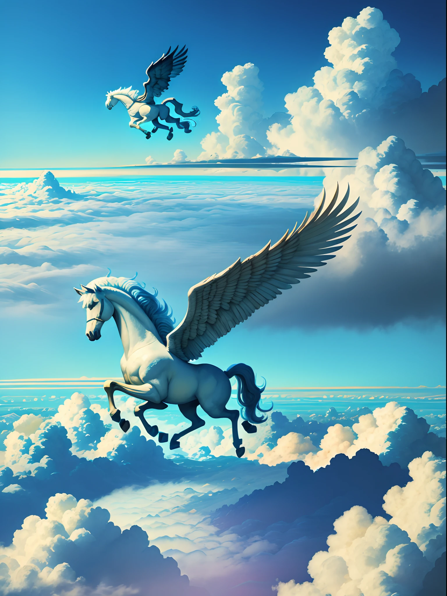 Pegasus Above the Clouds