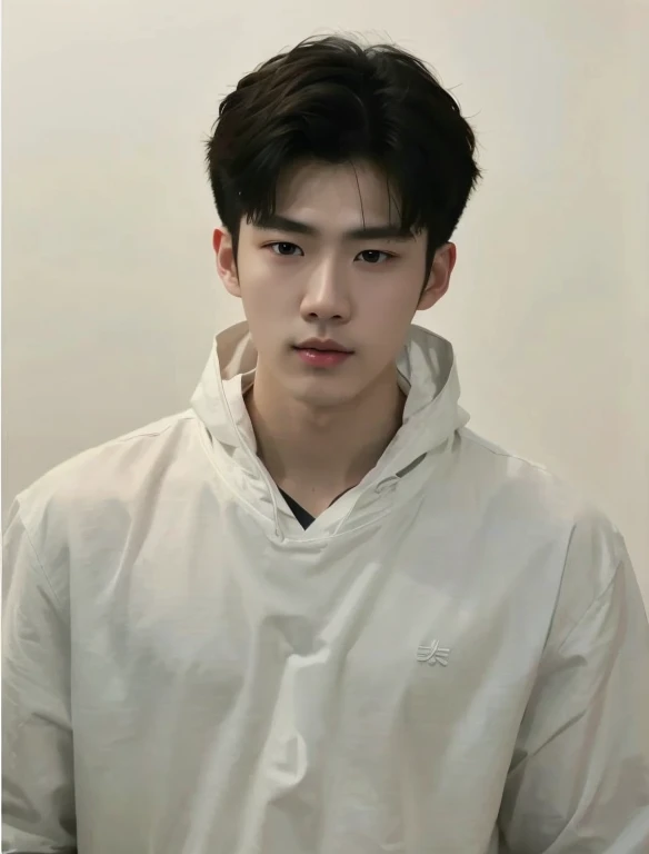 Close-up of a man in a white shirt, Inspired by Zhang Han, Cai Xukun, yanjun cheng, Shin Jinying, Inspired by Bian Shoumin, Male ulzzang, ruan jia beautiful!, jung jaehyun, 1 7 - year - old boy thin face, South Korean male, inspired by Yanjun Cheng, Kim Do-young