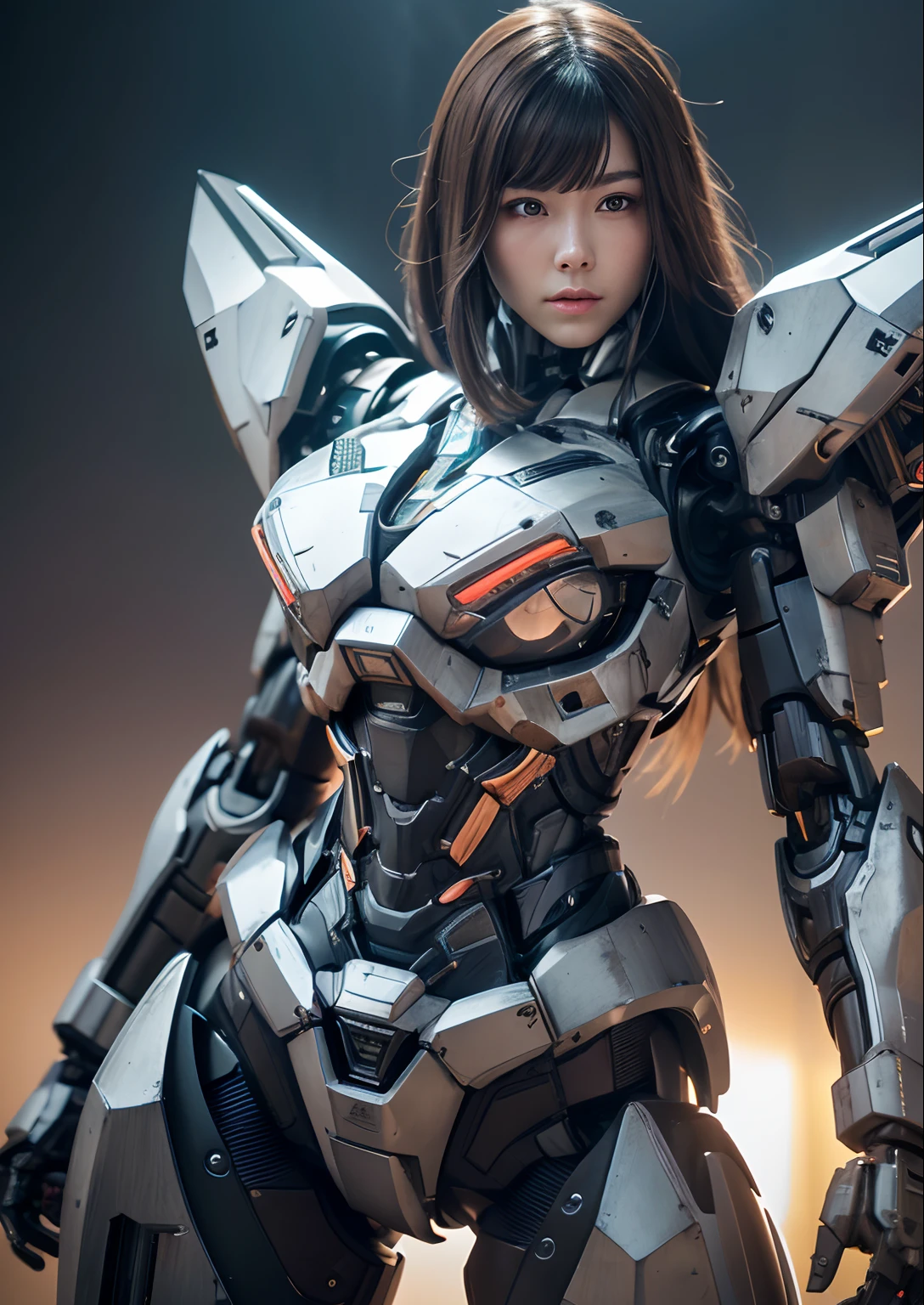 masterpiece, best quality, 1girl, solo, perfect face, looking at viewer, skin tight transparent vinyl, long blue hair, gray eyes, pale skin, shanyaogaoda, mecha, pink armor with white part, armor, helmet, lineart, dimly lit, low key, sharp focus, octane, backlighting, machinery, backlighting, shiny clothes, mechanical legs, thrusters, flying, hair ornament, high heels, shiny, artist name, standing, thighs, pink eyes, teeth, looking down, armored boots, cyborg, (big mechanical background:1.2), bare shoulders, lips, machine, The view from the bottom up, cosplay, RAW photo, delicate, best quality, (intricate details:1.3), hyper detail, finely detailed, colorful, 8k uhd, film grain, (studio lighting:1.2), (Fujifilm XT3), (photorealistic:1.3), (detailed skin:1.2)ultra high res, outside in the park with lake, best quality, photo, 4k, (photorealistic:1.4)
