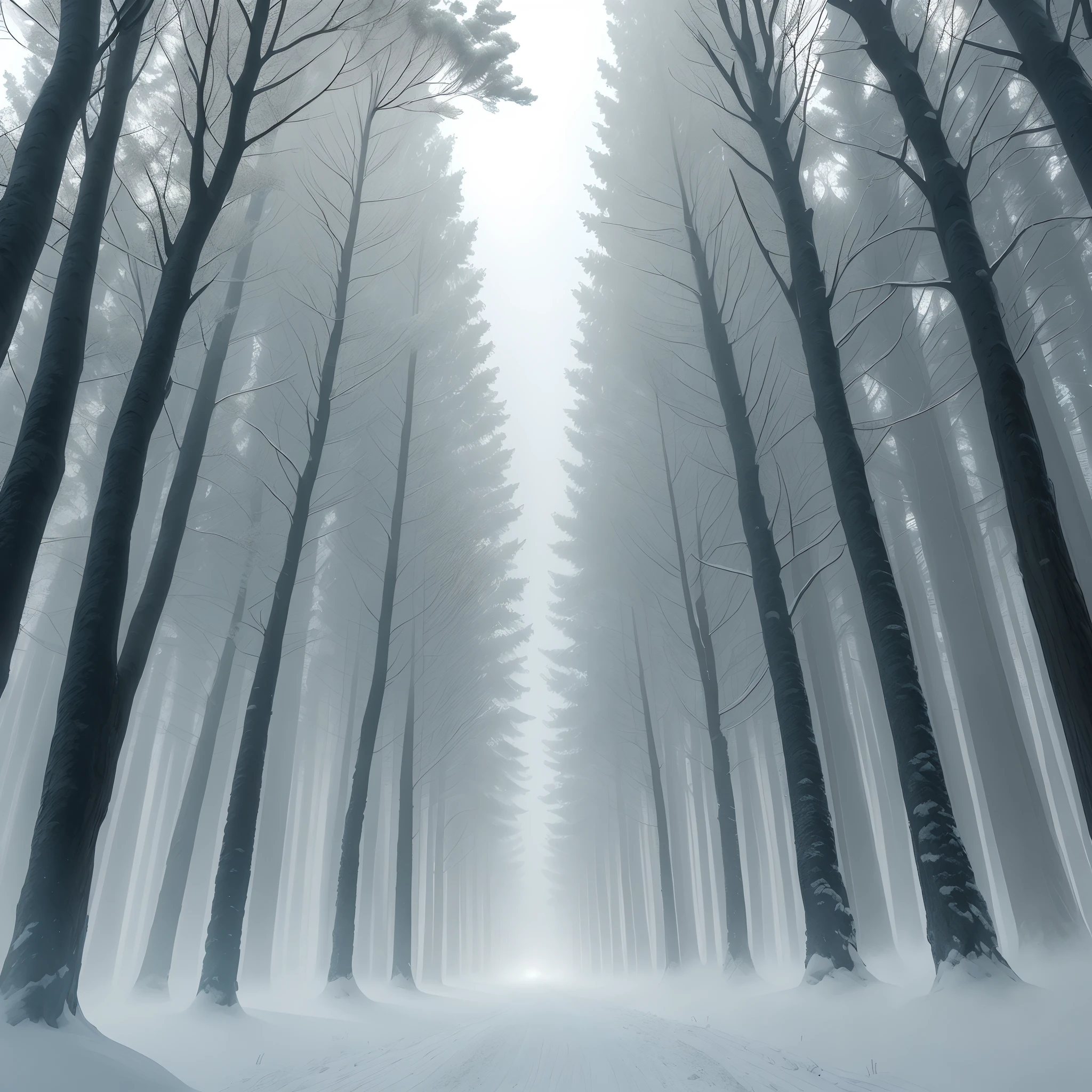 Winter forest, watercolor on white paper, Rene Magritte, sf, intricate artwork masterpiece, ominous, matte painting movie poster, golden ratio, trending on cgsociety, intricate, epic, trending on artstation, highly detailed, vibrant, production cinematic character render, ultra high quality model