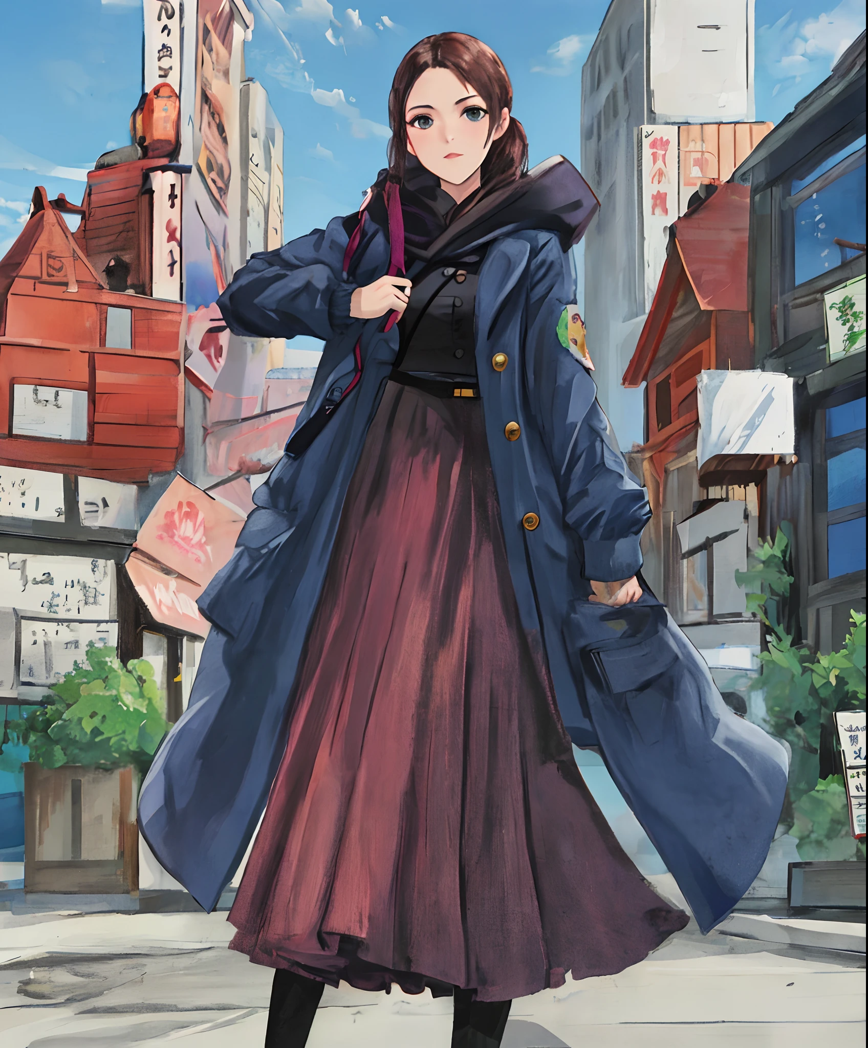 Kurokawaakane\(1zgame\),1girl, solamente,etapa,retrato,Mirando al espectador,erecto