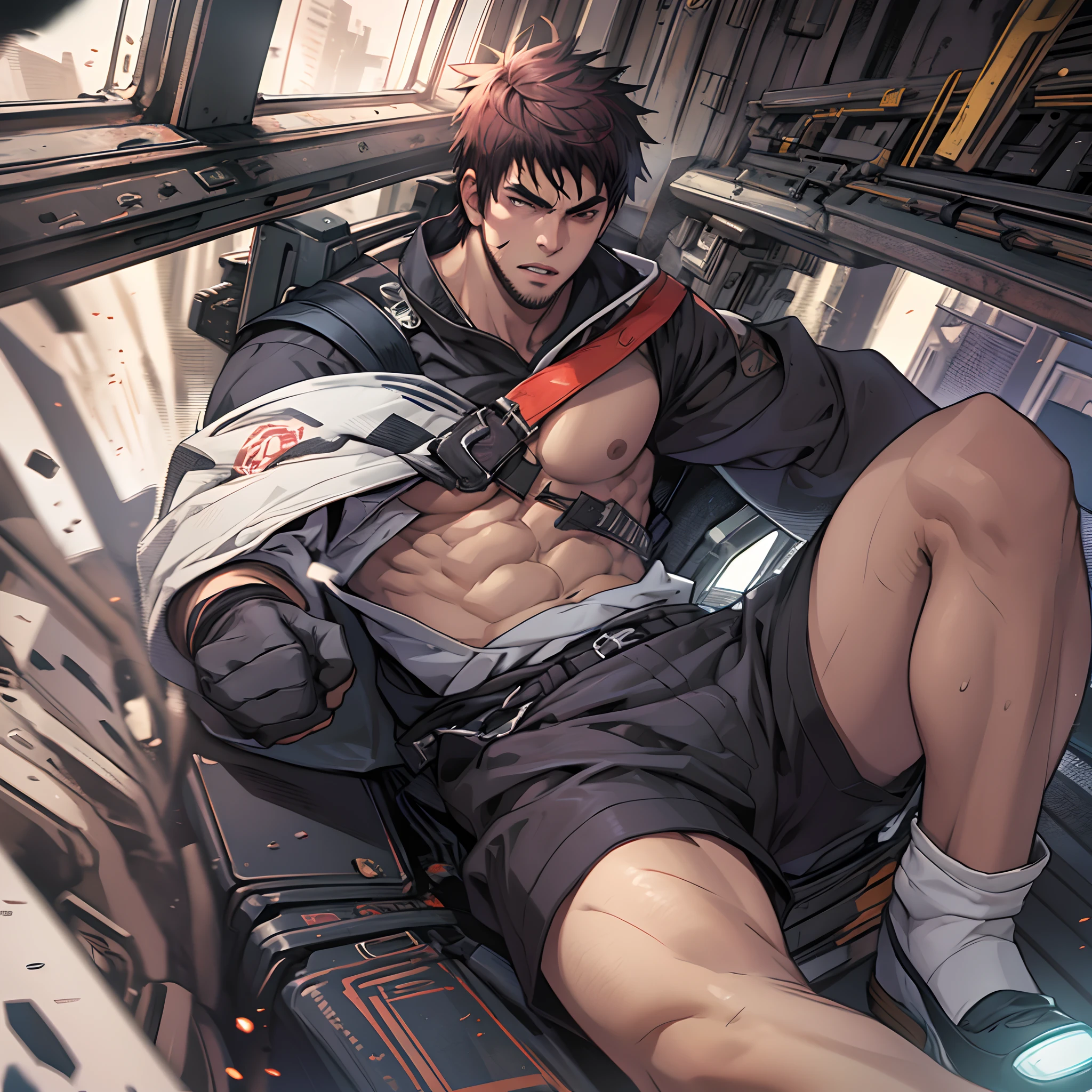Libido boy,Tong,large pecs,Big bag,Wear white basketball socks,Half recumbent,CG sense,POV perspective,spread their legs,Dark atmosphere,8K,Cinematic lighting effects,Textured skin,best qualtiy,Storytelling images,Storytelling images,dynamic blur,actionpose,Elevation viewing angle,,sfv