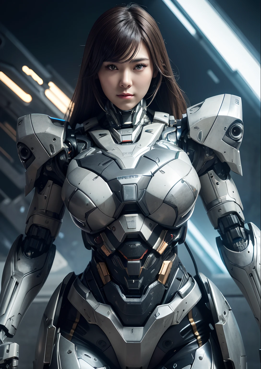 Textured skin, Super Detail, high details, High quality, Best Quality, hight resolution, 1080p, hard disk, Beautiful,(Arcee),beautiful cyborg woman,Mecha Cyborg Girl,Battle Mode,Girl with a Mecha Body,She wears a futuristic Transformers mech,Female Warrior,fully body photo