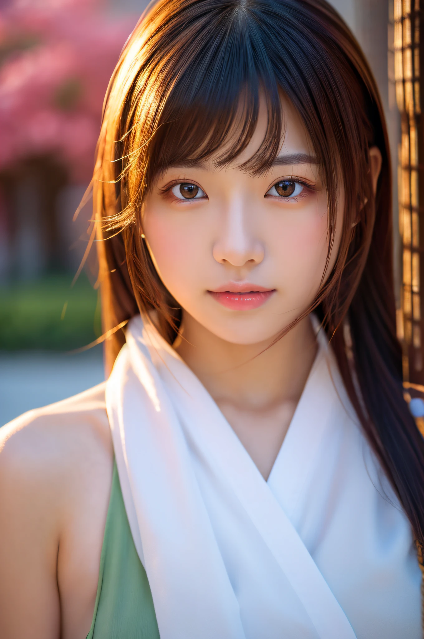 (Close up portrait of one naked girl with slender small breasts and twin-tailed hair:1.5)、(Naked cute girl with small smile in the onsen outside:1.3)、(Beautiful autumn foliage background:1.5)、(Perfect Anatomy:1.3)、(No mask:1.3)、(complete fingers:1.3)、Photorealistic、photography、mastepiece、top-quality、high resolution delicate and pretty、face perfect、Beautiful detailed eyes、Fair skin、Real Human Skin、pores、((thin legs))、(Dark hair)