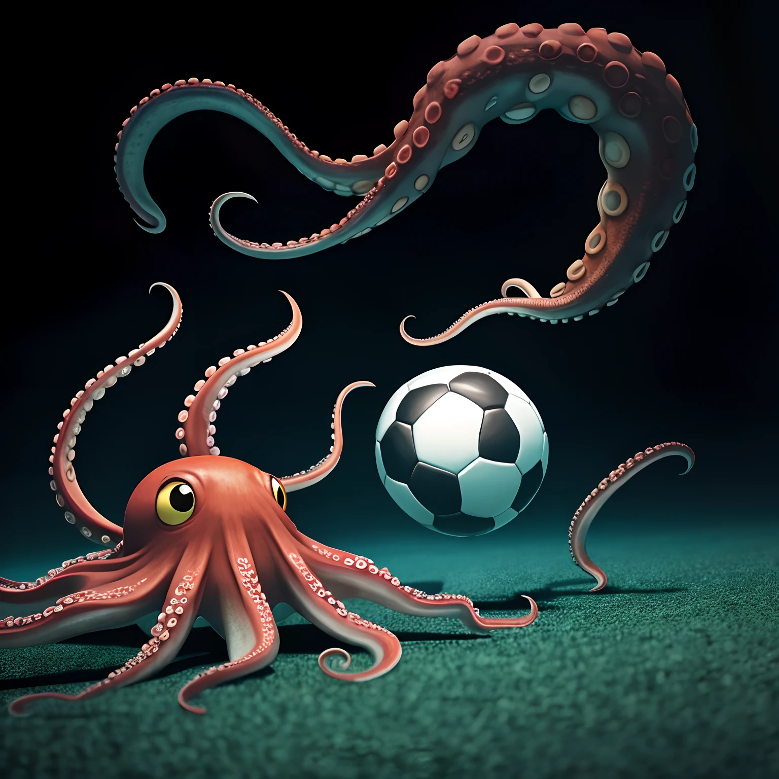 octopus playing soccer --auto