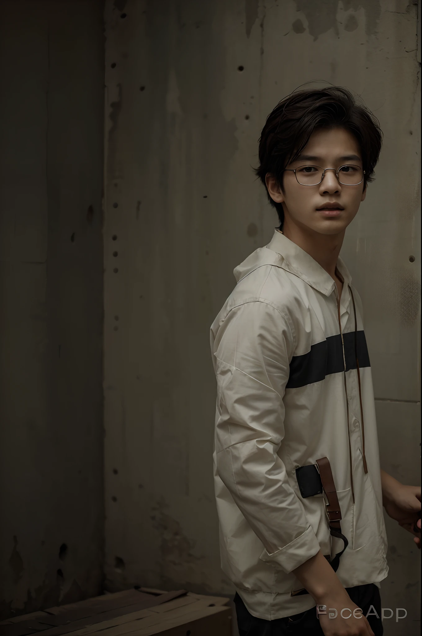 cute boy Korean face HD photo dark tone High level photography deaart