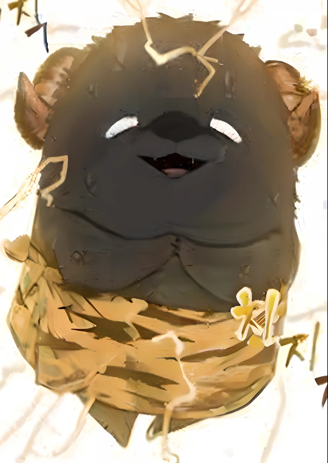 A male dog corgi have body chubby with black fur with red colour eyes,naked and he begging to stop with tail being hold tight and pull by hand, body trembling and Satisfied with small cock are have sex by Dolphin in water, talk english Dialogue sayings clearly