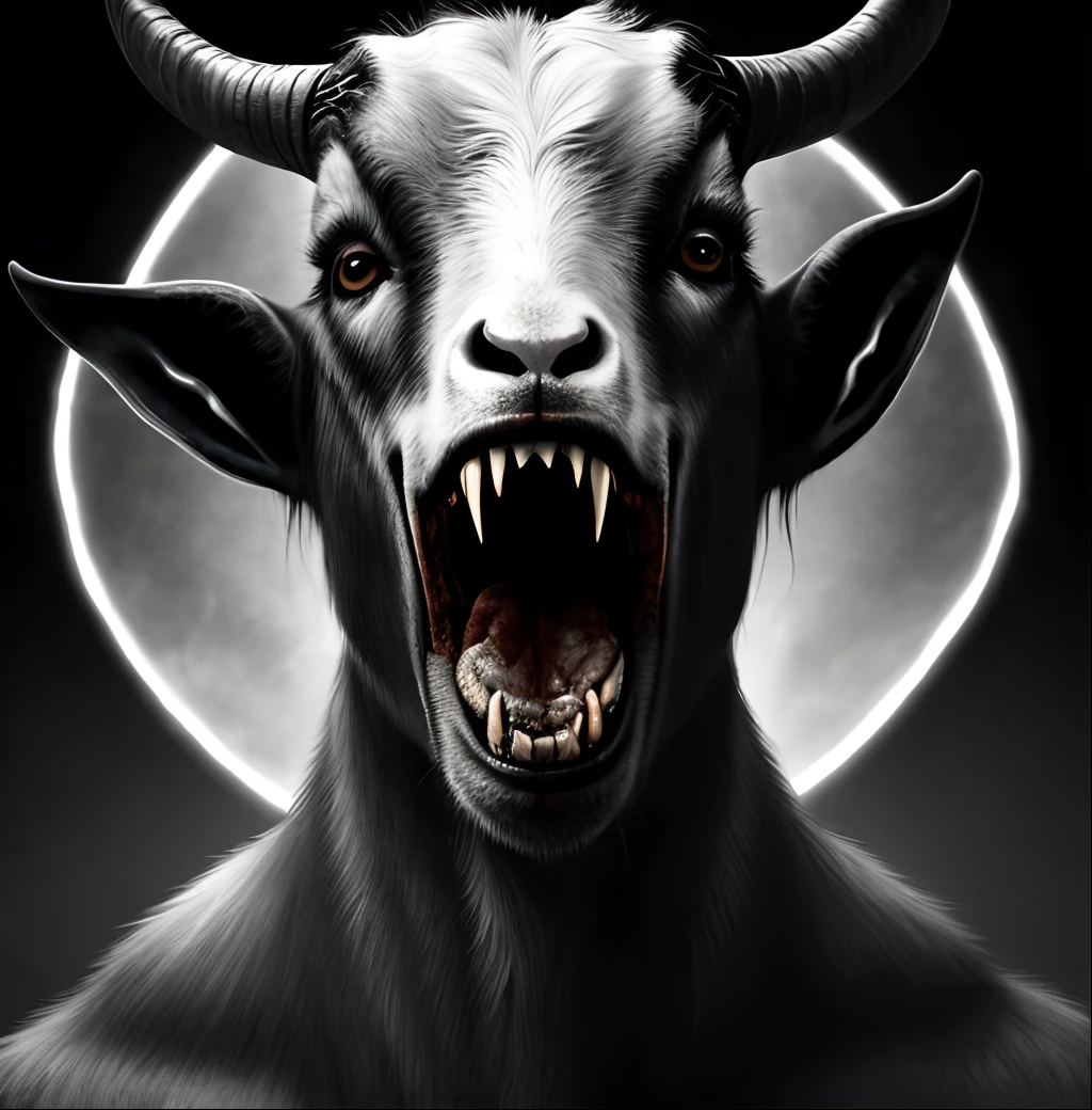 a painting of  the devil devil  in darkness with fire and dark energy flowing from his face, horns scary evil minotaur  paintstyle12 (laxpeintv2:0.7)