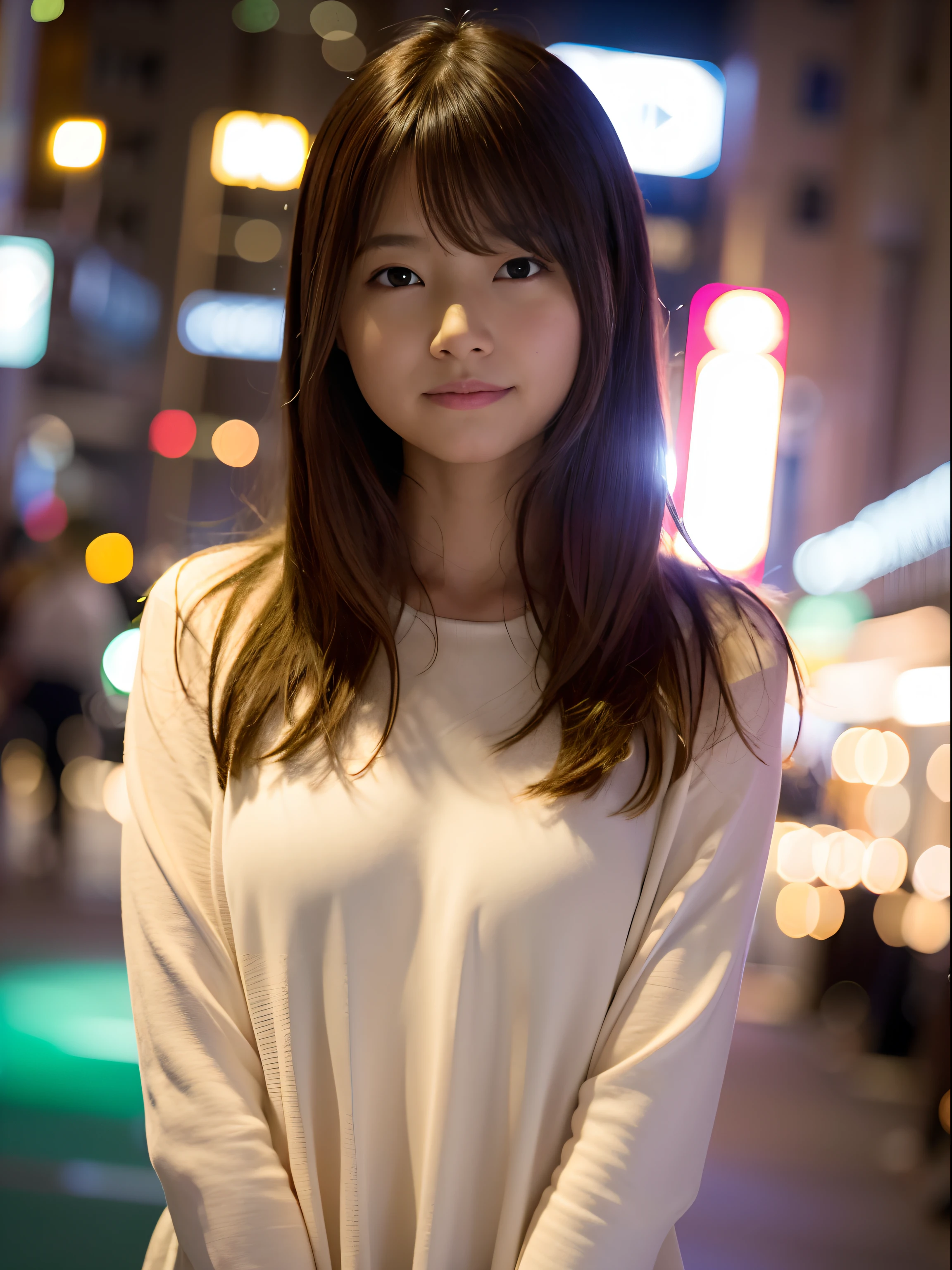 mix4、(8K、Raw photo、top-quality、​masterpiece:1.2)、(reallistic、Photorealsitic:1.37)、女の子1人、cute little、A city scape、natta、Sateen、Wetty、Professional Lighting、photon maping、Radio City、physically-based renderingt、Happy smile