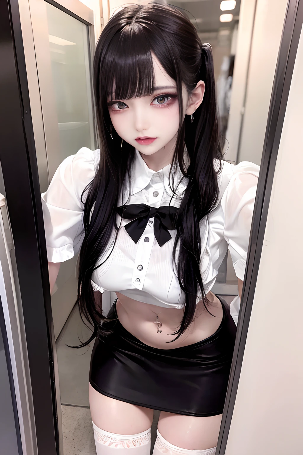 {{unreal enginee 5, 100-layers, ultra-detailliert, High resolution, textile shading, Beautiful detailed eyes, 4K, 8K, 16 K, Stunning, sharp, Smooth, Realistic, Convoluted, Overall details}}, {{{{Open the door halfway, cheating (Relationship), nffsw, {{Standing Sex}}, sex from behind}}}}, 1boys、女の子1人, a couple, 1 boy, {{Fat Man, Old Man, Bold head, faceless male on face, Short hair, flat chest, Boy Standing Behind Her, Grab her arm}}, NSFW, 1 cute girl, Naked, {{Waist apron}}, , Navel, hug, bent over, :o, {{estrus, Vulgarity, Wet, tearful, lightsmile}}, Younger, Black hair Long hair、Twin-tailed、Colossal tits、rub one's breasts、Dramatic makeup、makeup、Pinky Pink Lip Stick、eye make up、mascara、eye liner、eye shadow、Light purple color control
1 boy, 1 girl, hetero,
back vaginal,sex
front、face focus、
(((Ahegao, , Sweat, steam, Lower grade)))
、Indoor, {entrance}, {{Facing the front, straight-on}}, Cowboy Shot, couple focus, POV, Wide Shot, Perfect face, Perfect Anatomy, Convoluted, (Highly detailed), 1girl in,(Manga:1.2), Voice bubbles, (Instant Loss:1.5) Break Hetero, 1boy, (sex from behind, vaginal, :1.2), (trembling:1.3),POV , motion line, heart mark, ass grab, Break the wicked smile, Smirk, Skirt, (crass room:1.2), Evil smile, (Looking down:1.2), Looking down, Footjob, thighs thighs thighs thighs,Get on the desk, Precocious brat, multiple views