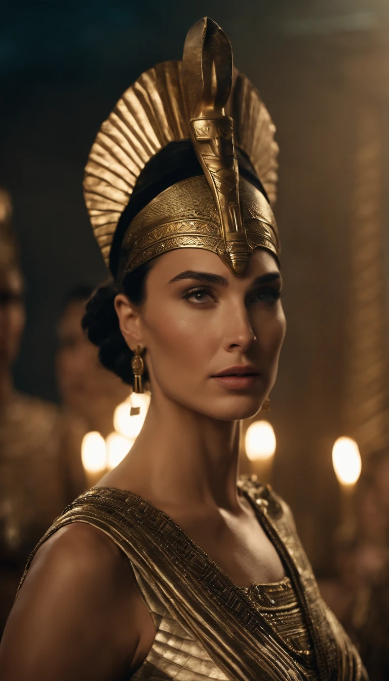 Gal Gadot as Cleopatra as a young princess of Ancient Egypt,peito grande,destacando sua beleza e origens reais