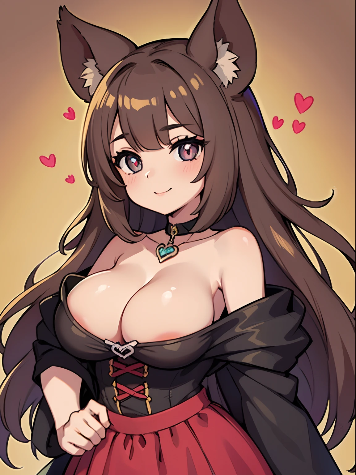 (melhor qualidade, obra-prima), 1girl, (peluda), hyena, feliz, corada, rechonchuda, fofa, heart-shaped shaped pupils,