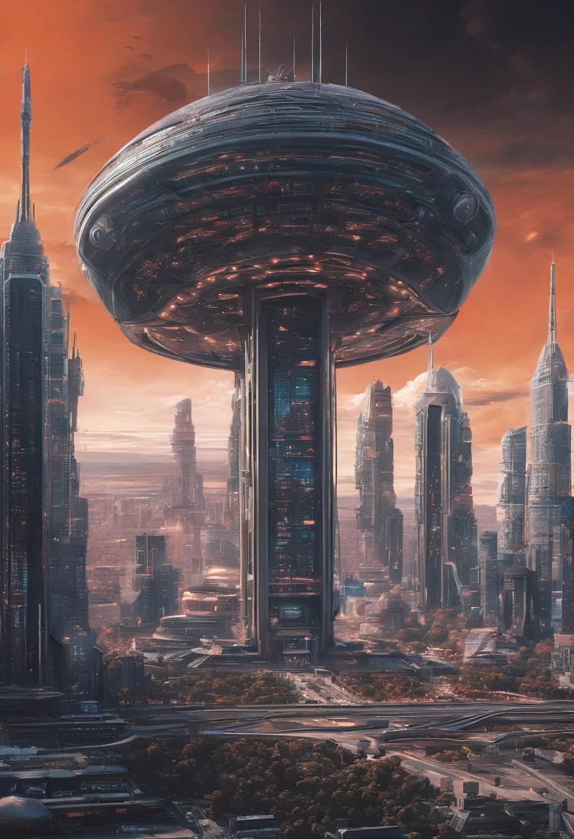 Futuristic cities、kosmos、spaceships、Spaceship Base、Spacecraft Airfield、Huge city、Futuristic City Tokyo、Tokyo 100 Years Later、Megalopolis Tokyo、Skyscrapers in Nishi-Shinjuku
