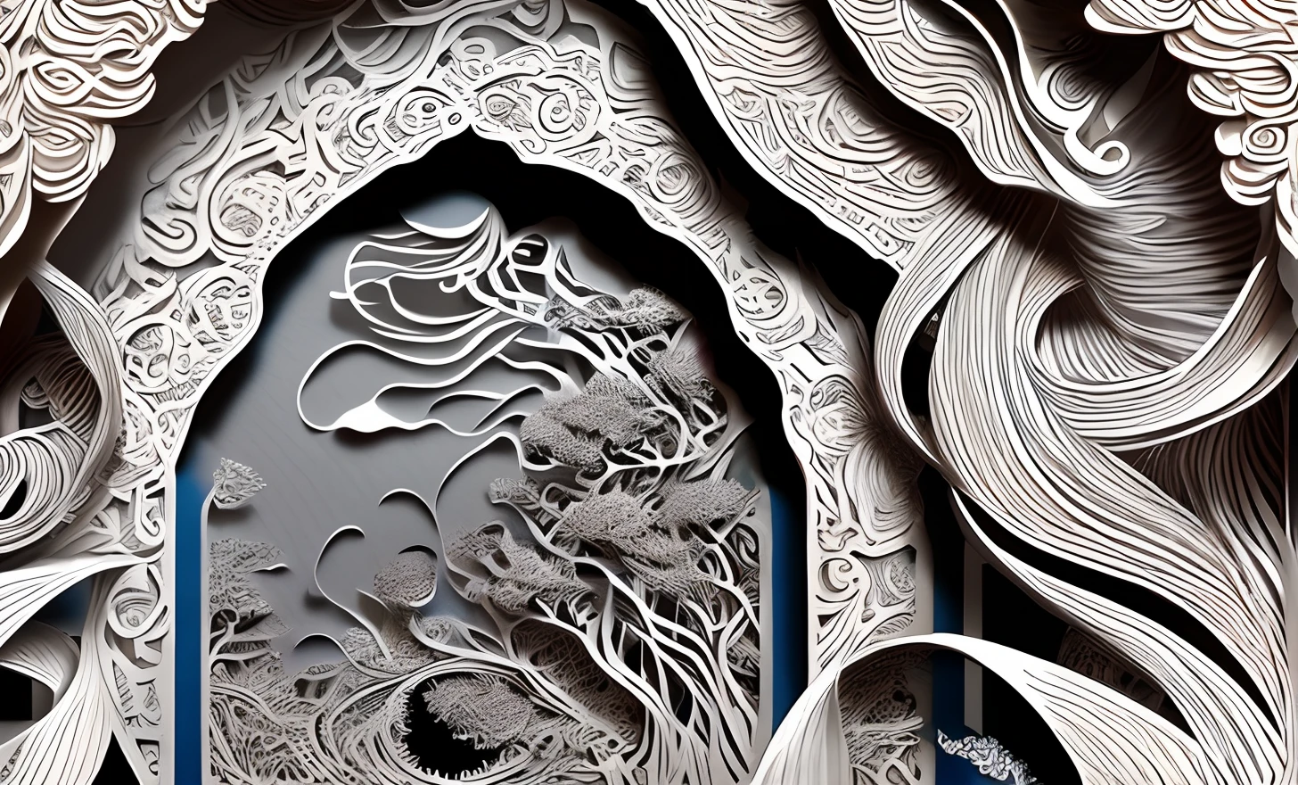 oriental style elements, ornate borders + concept art, ornate and flowing, onmyoji detailed art, inspired by Sōami, highly detailed illustration, 8k high quality detailed art, highly-detailed illustration, japanese art style, varying art styles, inspired by Nōami, water element, mobile game art, stylized background