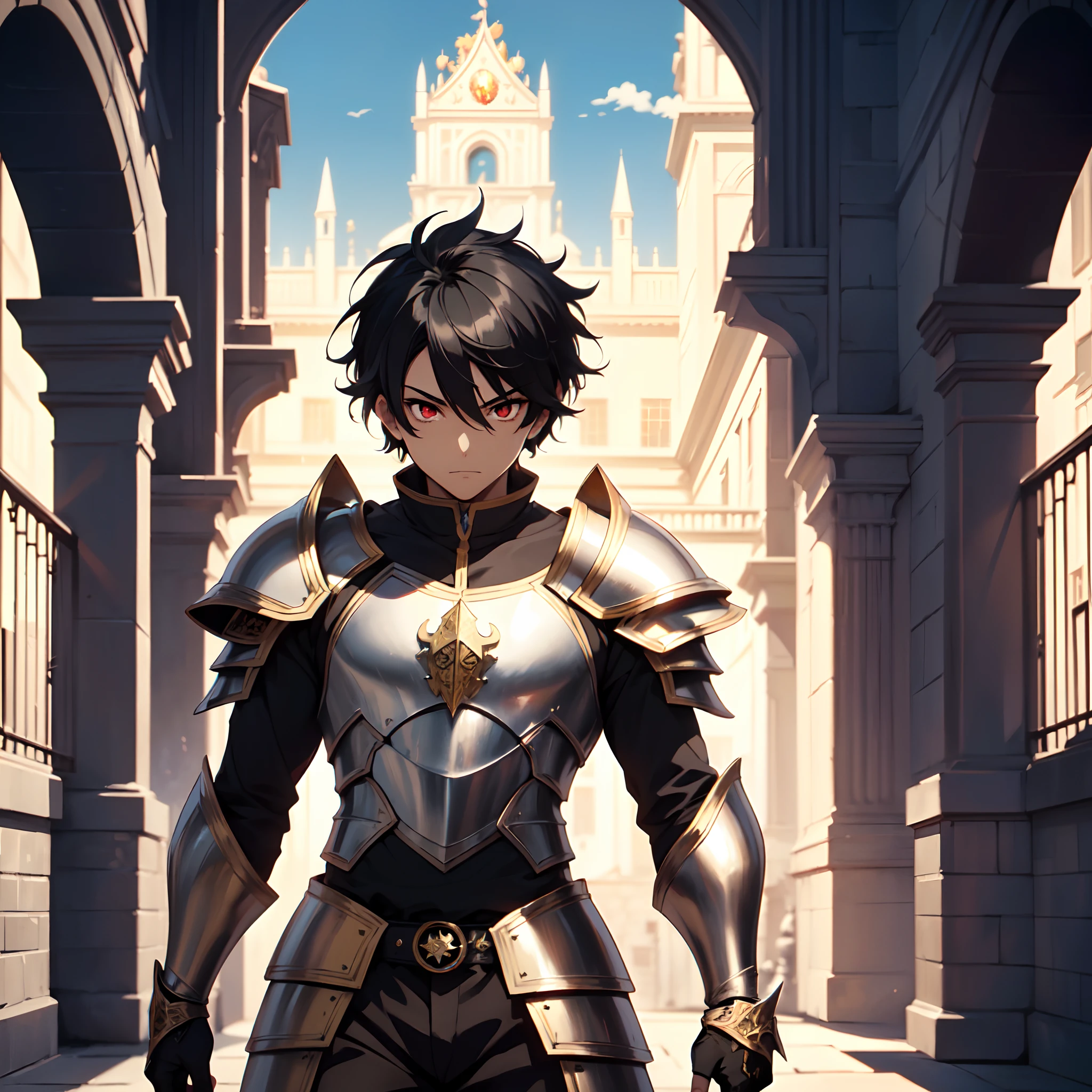 128K Ultra High Definition,
128K Ultra High Quality,
128K Ultra High Resolution,
Best Definition,
Best Quality,
Best Resolution,
Perfectly Detailed,
Perfectly Designed,
Extremely Detailed,
Extremely Designed,
Hyper Detailed,
Hyper Definition,
Hyper Quality,
Hyper Resolution,
Masterpiece,
(((Anime))),
Body Shot,
(((Boy))),
Handsome,
Muscular Body,
(((Black Short Hair))),
(((Red Eyes))),
(((Hyper Detailed & Perfectly Designed With Ultra High Quality Amber Warlord Armor))),
(((Inside Of Medieval Royal Palace Background Scenery))),