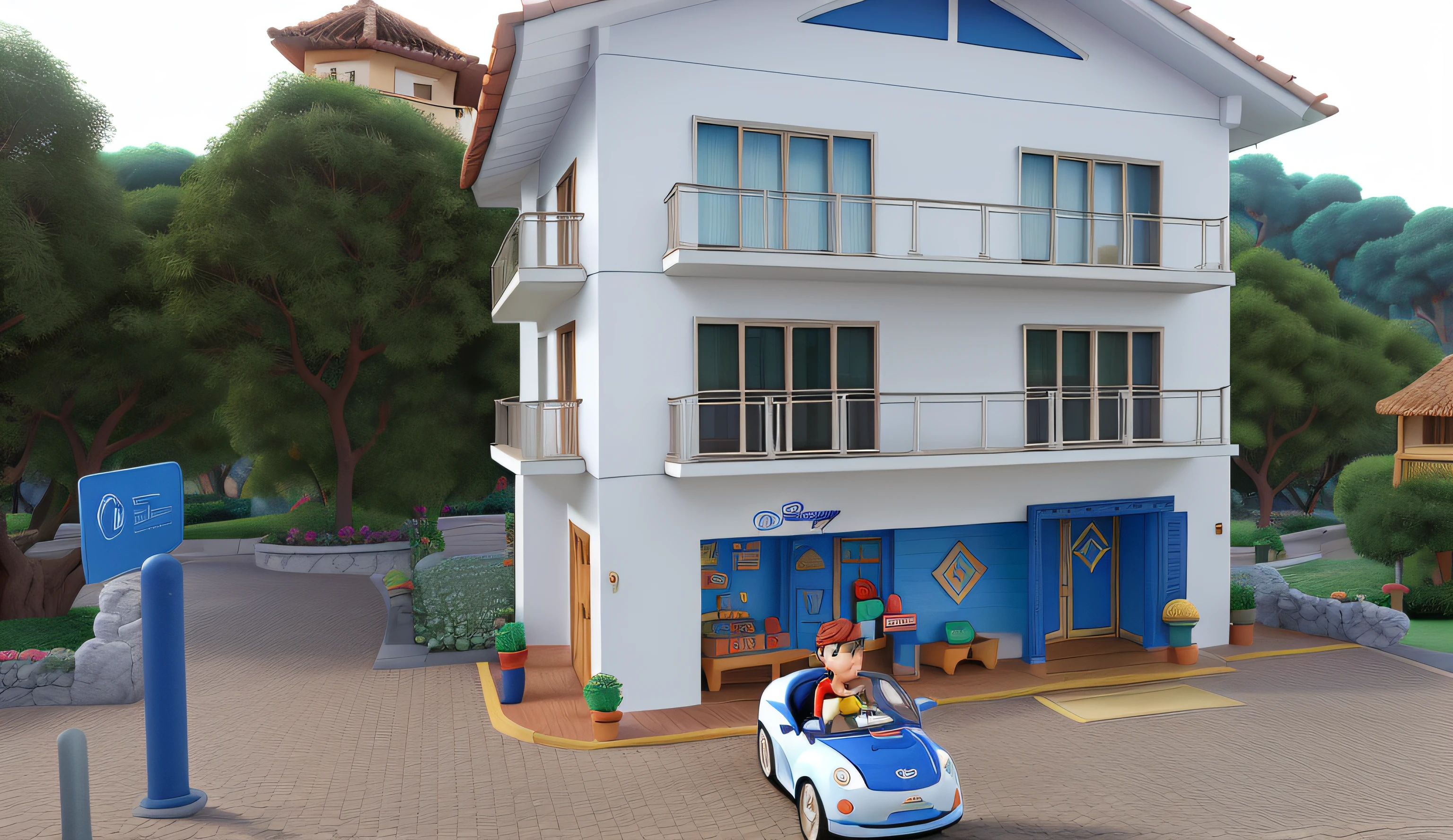 Casal (homem moreno e mulher branca) no estilo Disney Pixar, alta qualidade, melhor qualidade.