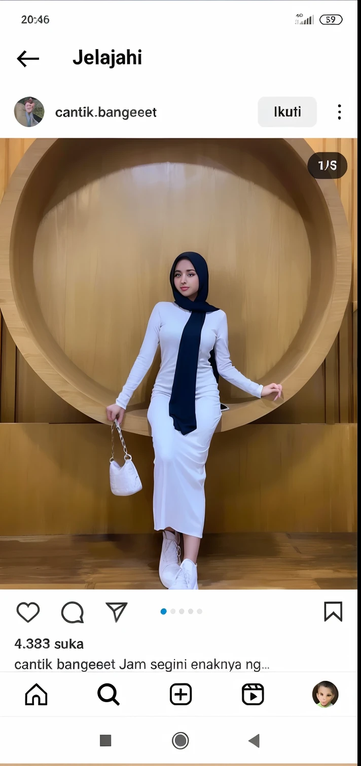 a woman in a white dress and a black scarf standing in front of a wooden wall, dressed a long white, smooth white tight clothes suit, white hijab, long dress, in a long white dress, simple dress, in a dress, lv, dressed with long fluent clothes, wearing a long dress, white silky outfit, dress, dilraba dilmurat